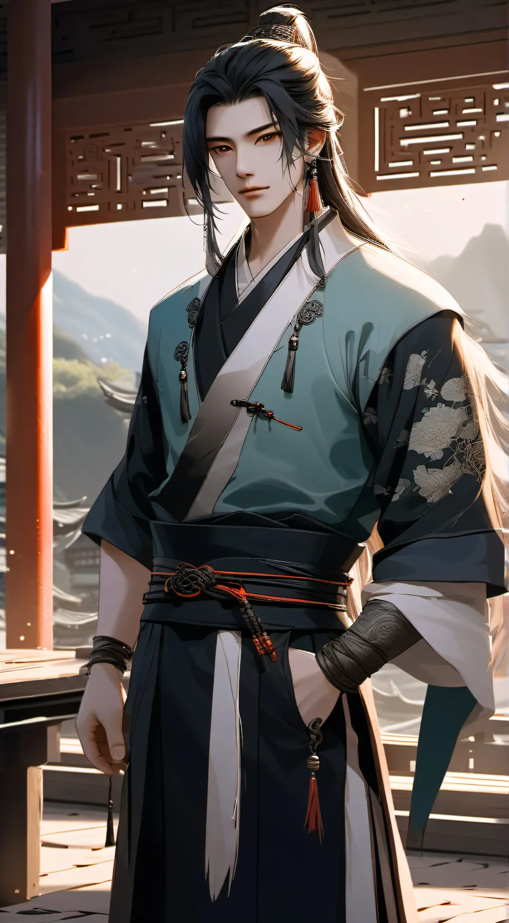 ai character: C和i呢色慢 background