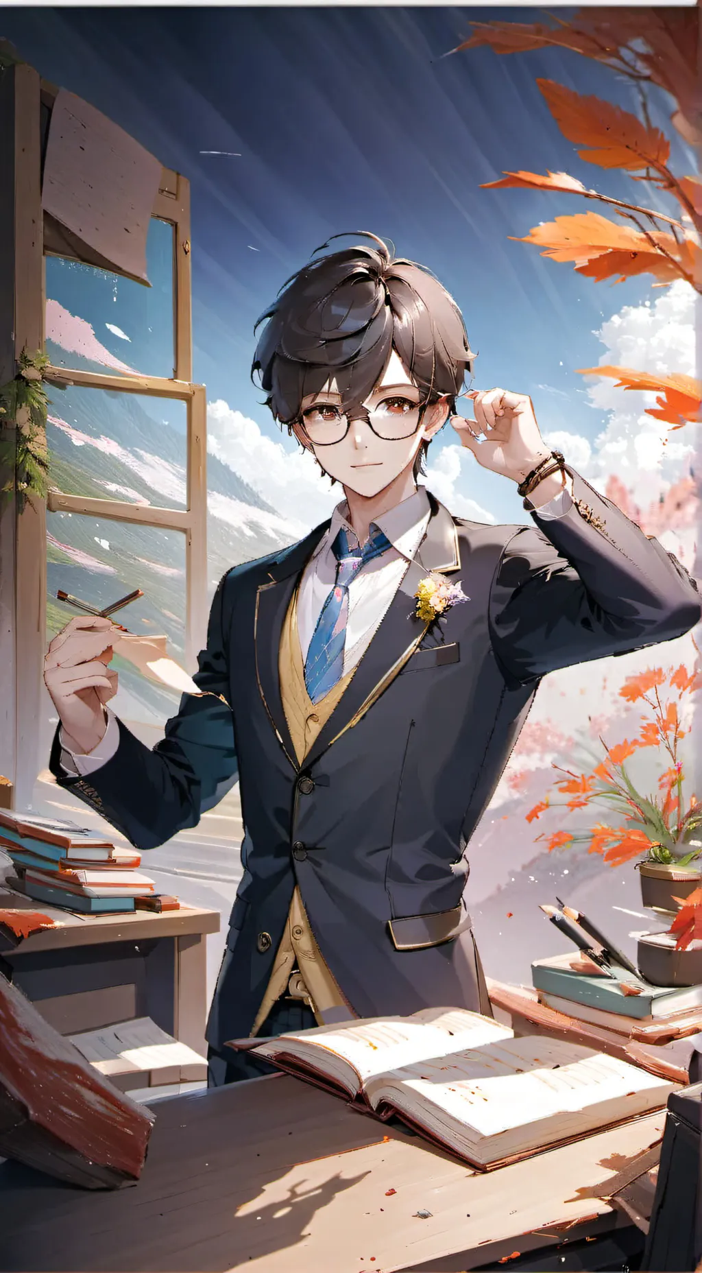 ai character: Mr.mark  background