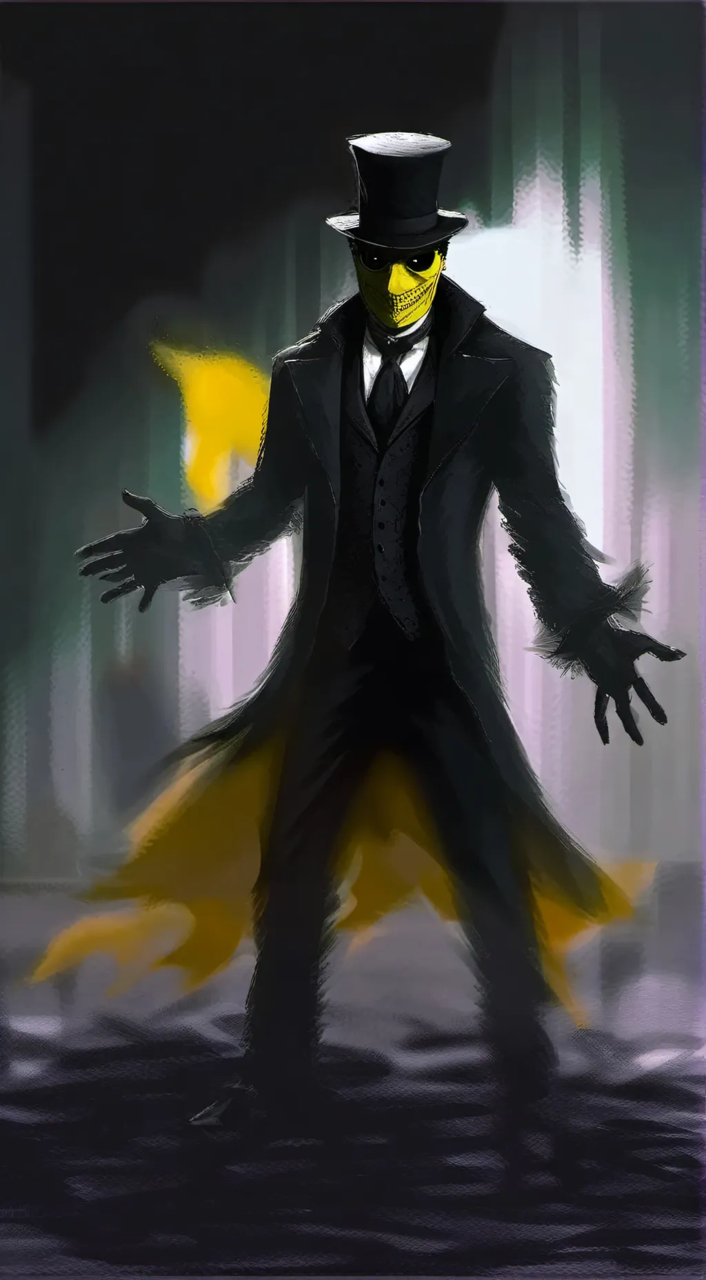 ai character: Yellow mask leader background