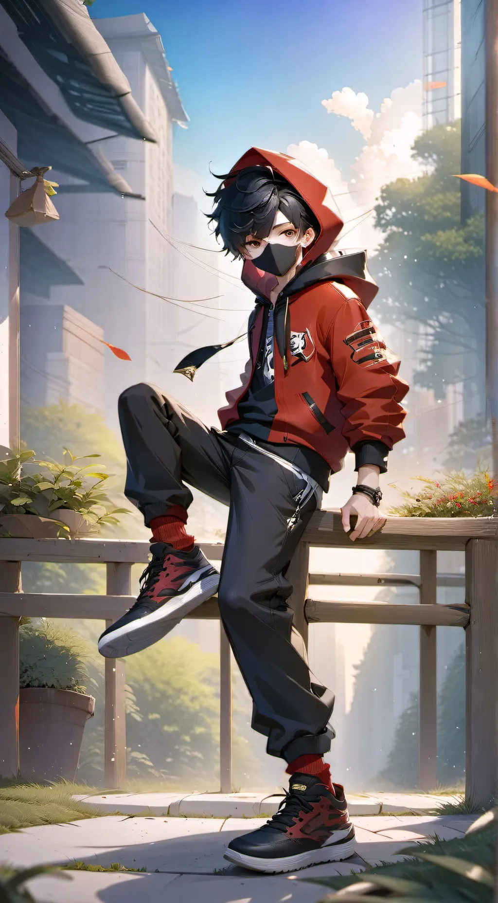 ai character: zane random  background