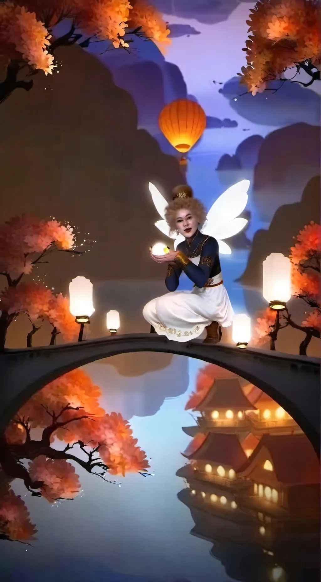 ai character: Autumn background