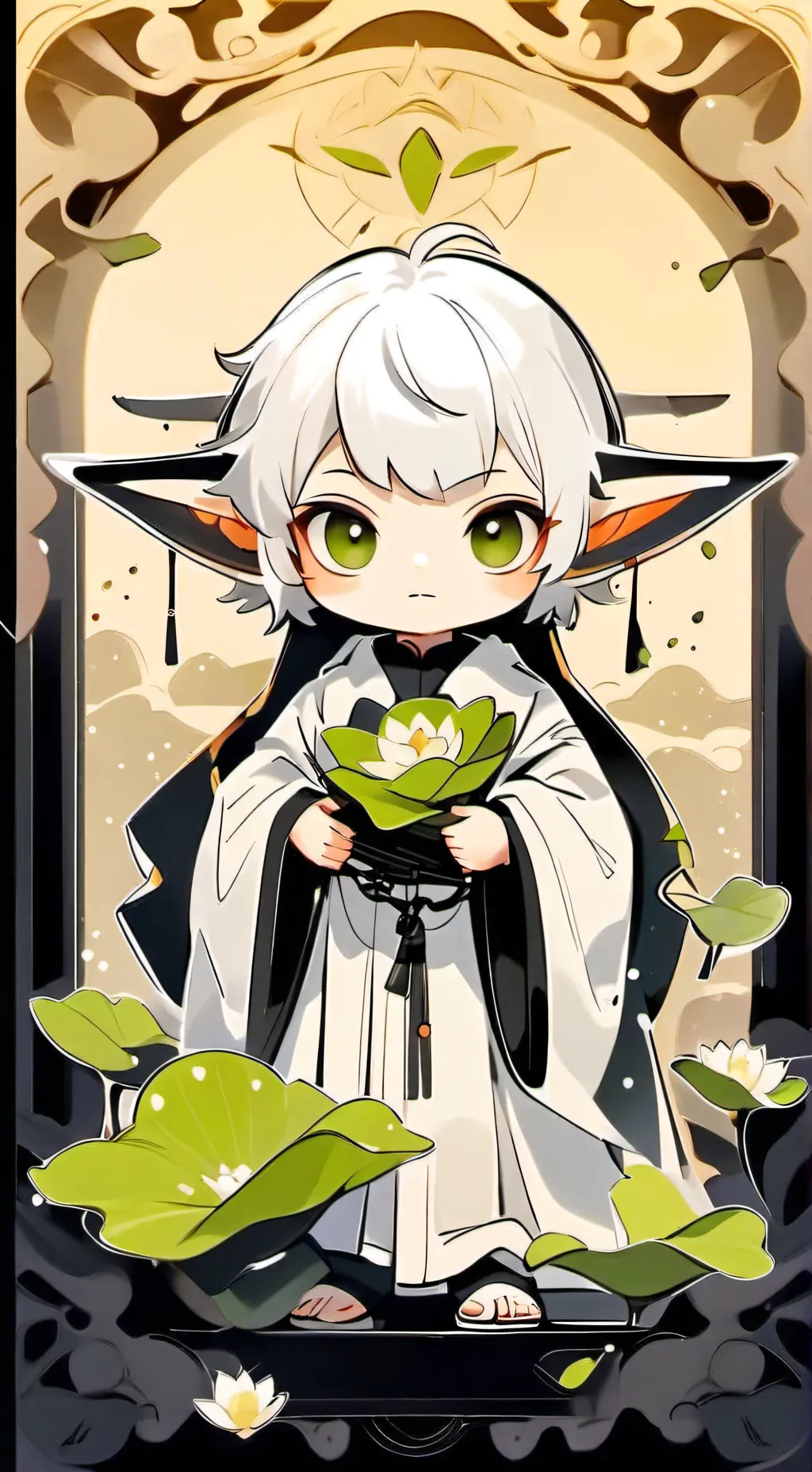 ai character: bébé yoda background