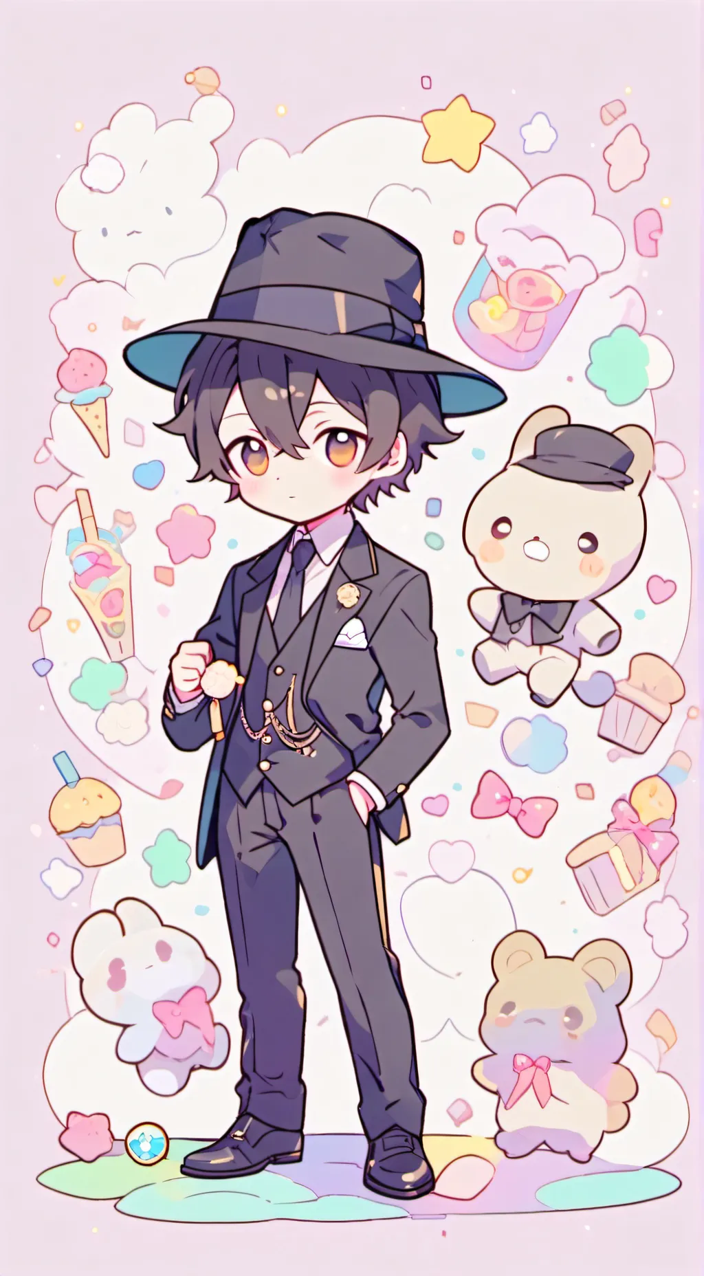 ai character: Sprunki Black background