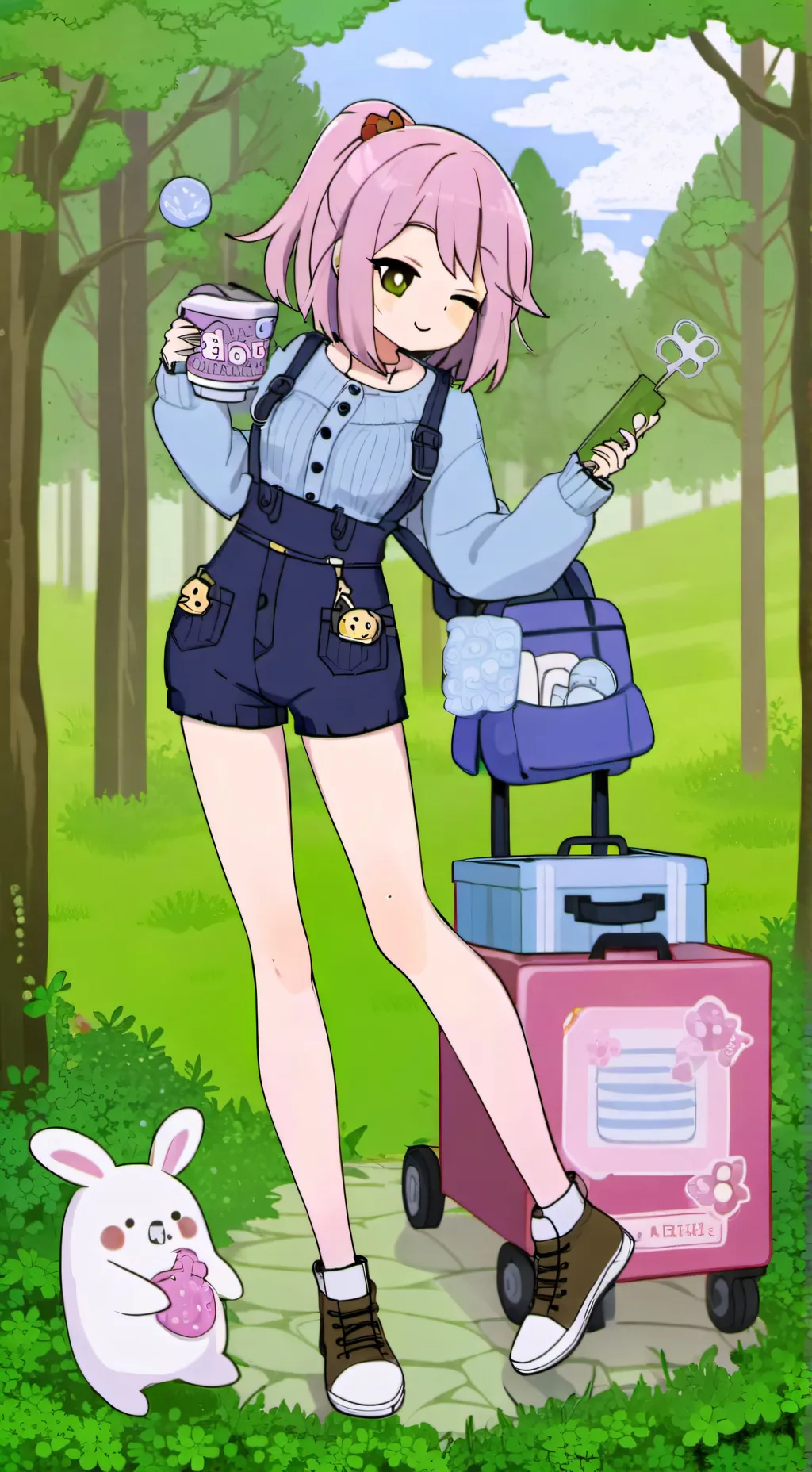 ai character: amber 😁 background