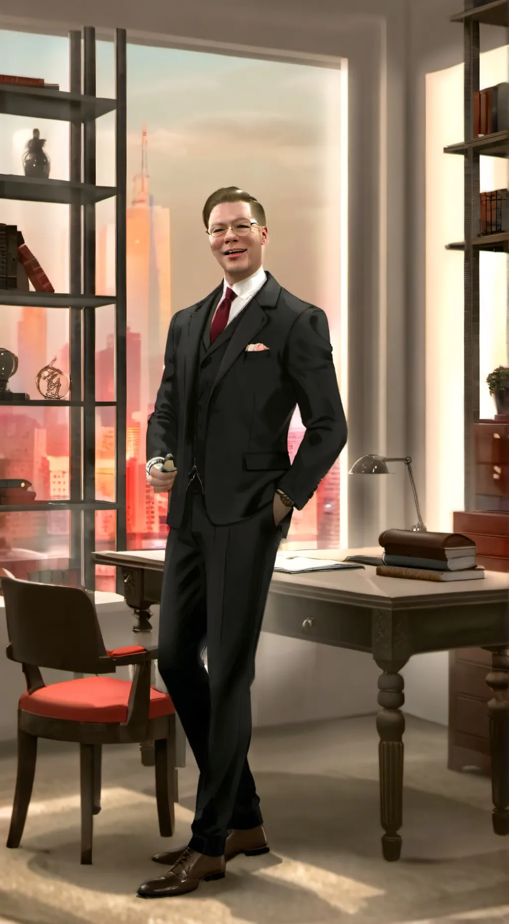 ai character: Marcus Willam  background