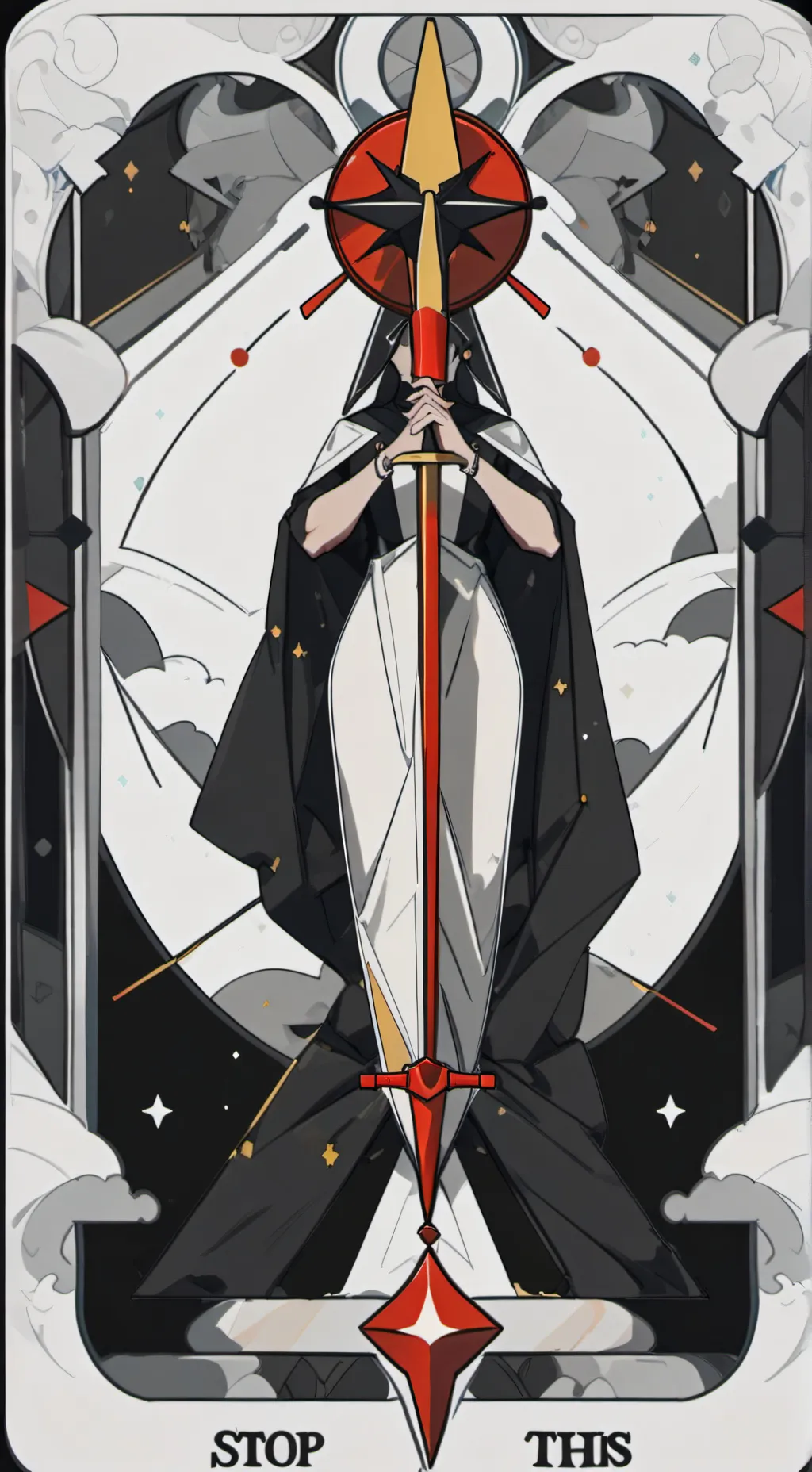 ai character: IT'S TIME TO STOP background