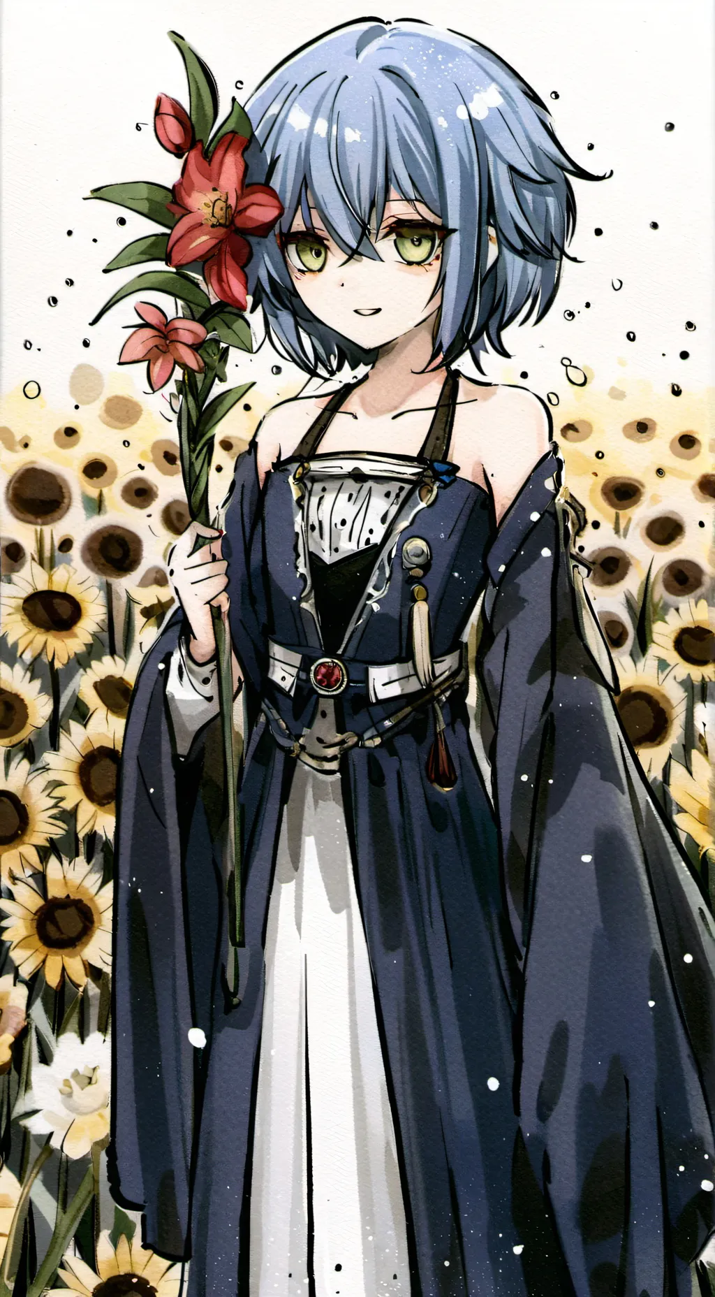 ai character: Mello world!  background