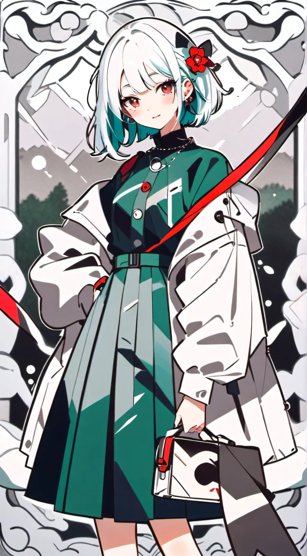 ai character: hybrid fox shop  background