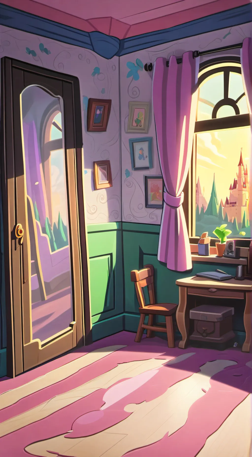 ai character: Sprout in the wall background