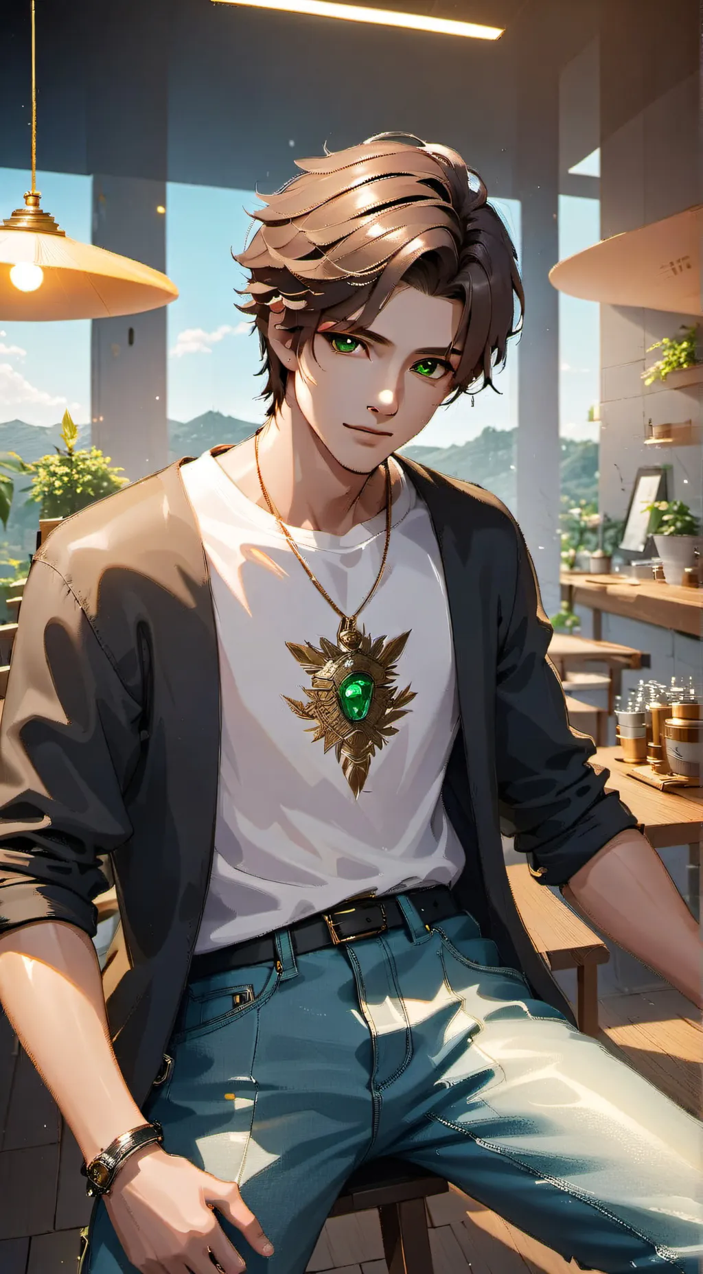 ai character: Kolbey Gold background