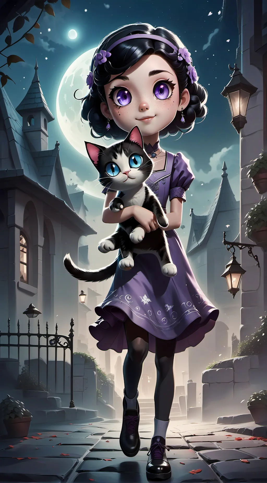 ai character: Creepy Night… background