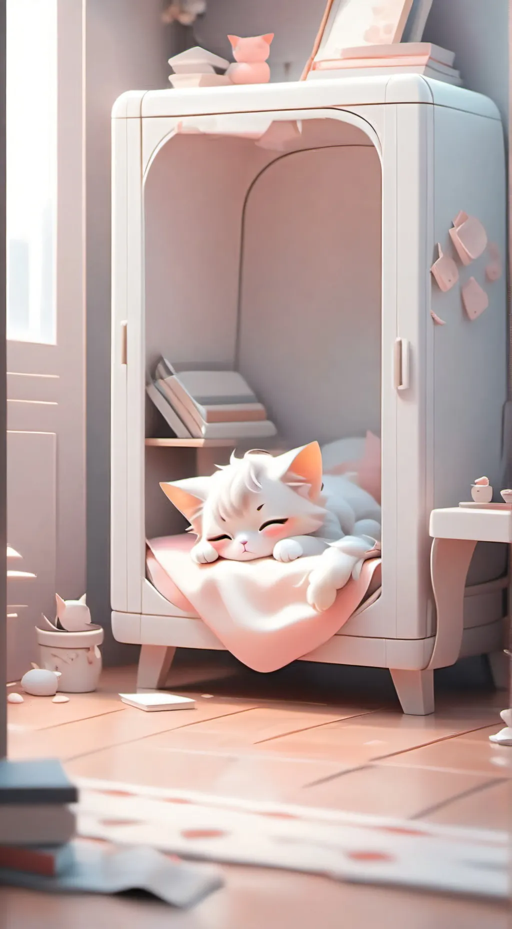 ai character: Coco the cat  background