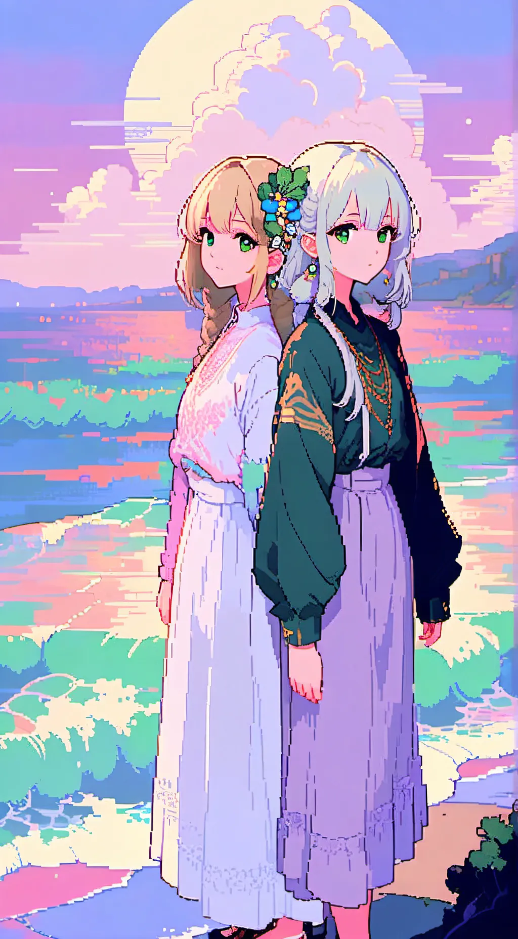 ai character: Astrid and Alexa background