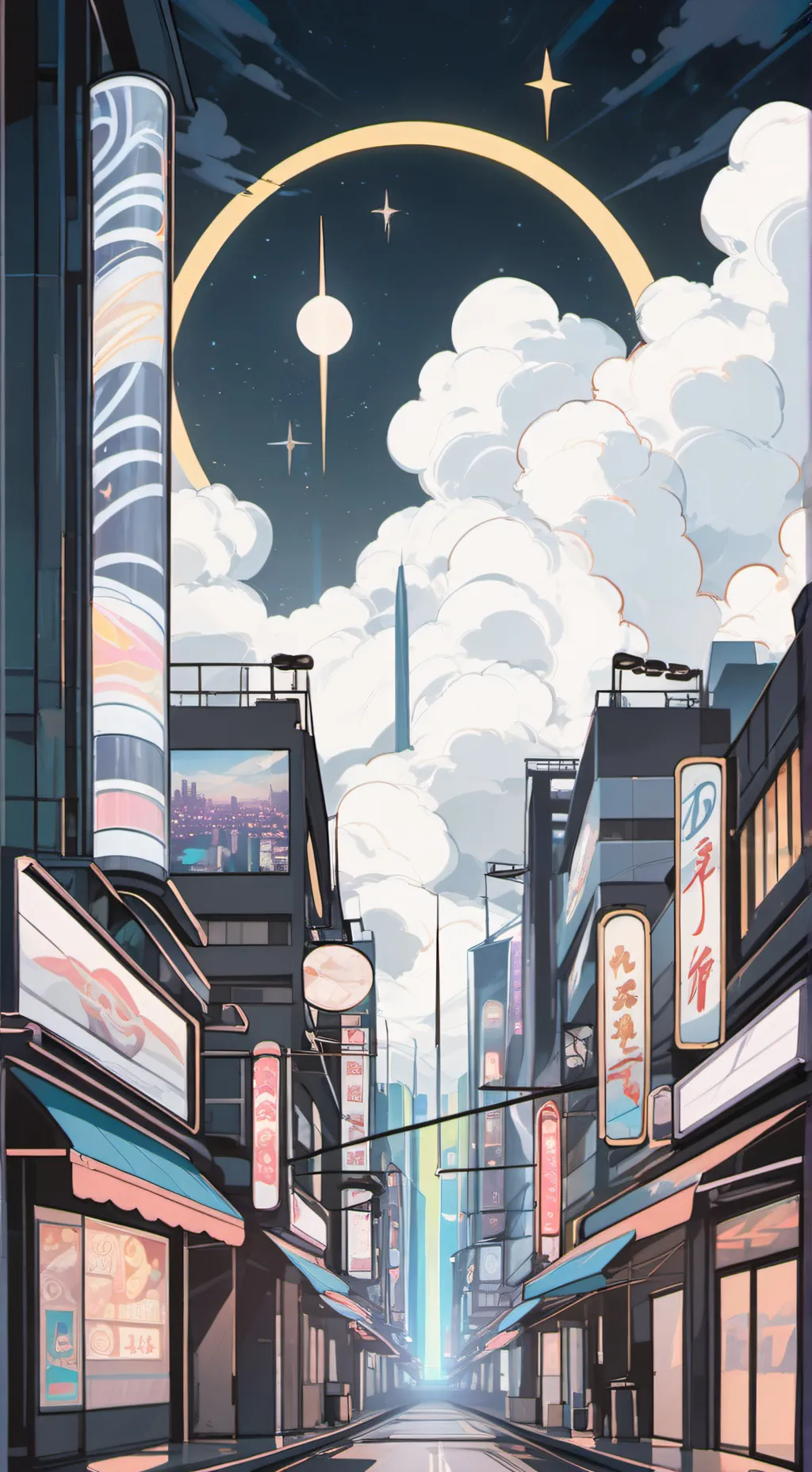 ai character: Runner city background