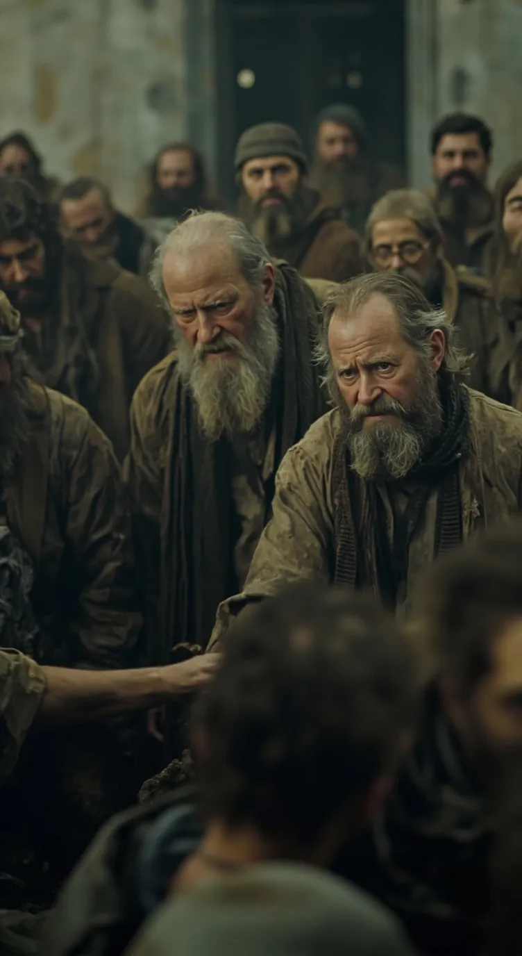 ai character: Homeless gathering background