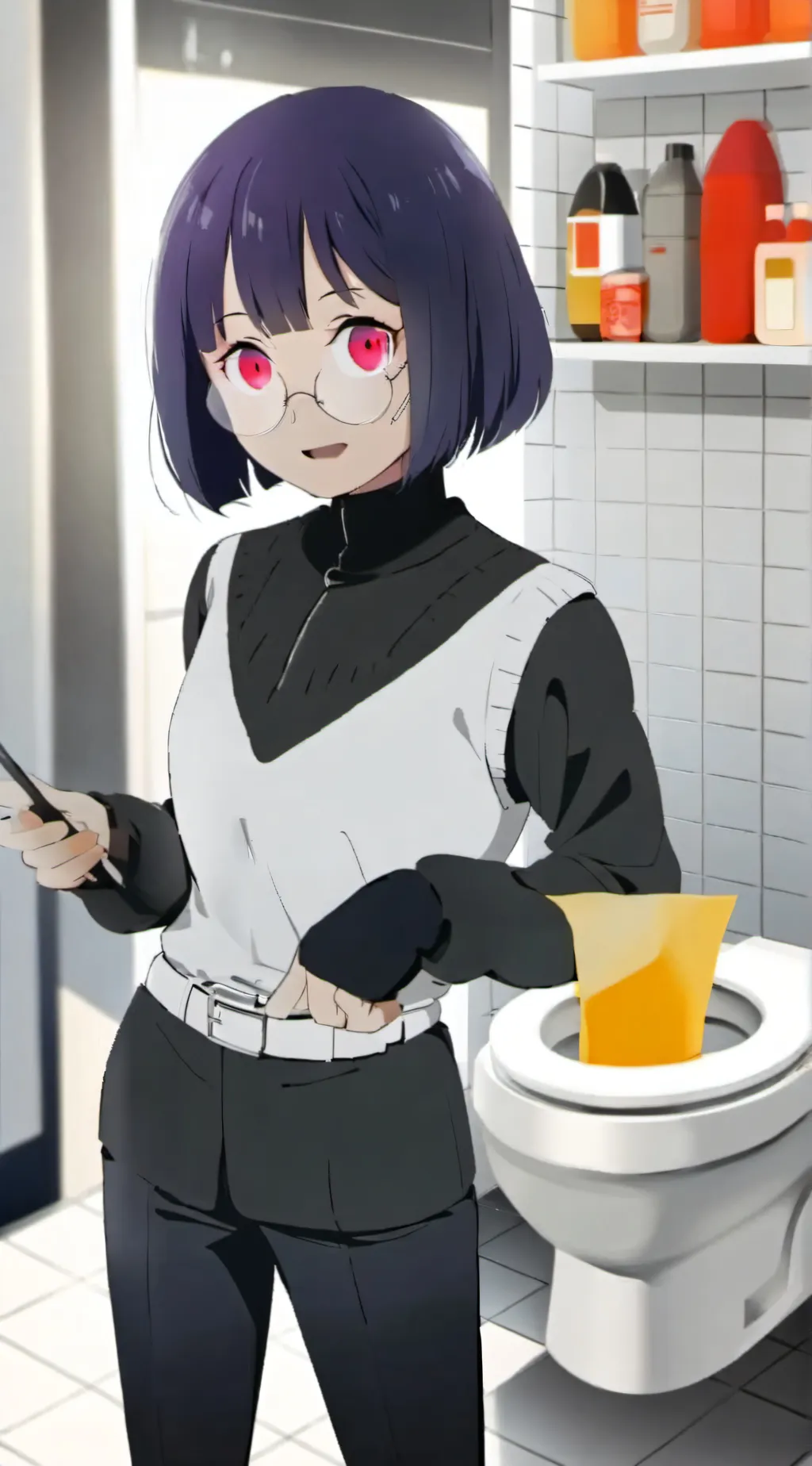 ai character: Tv woman asesina background