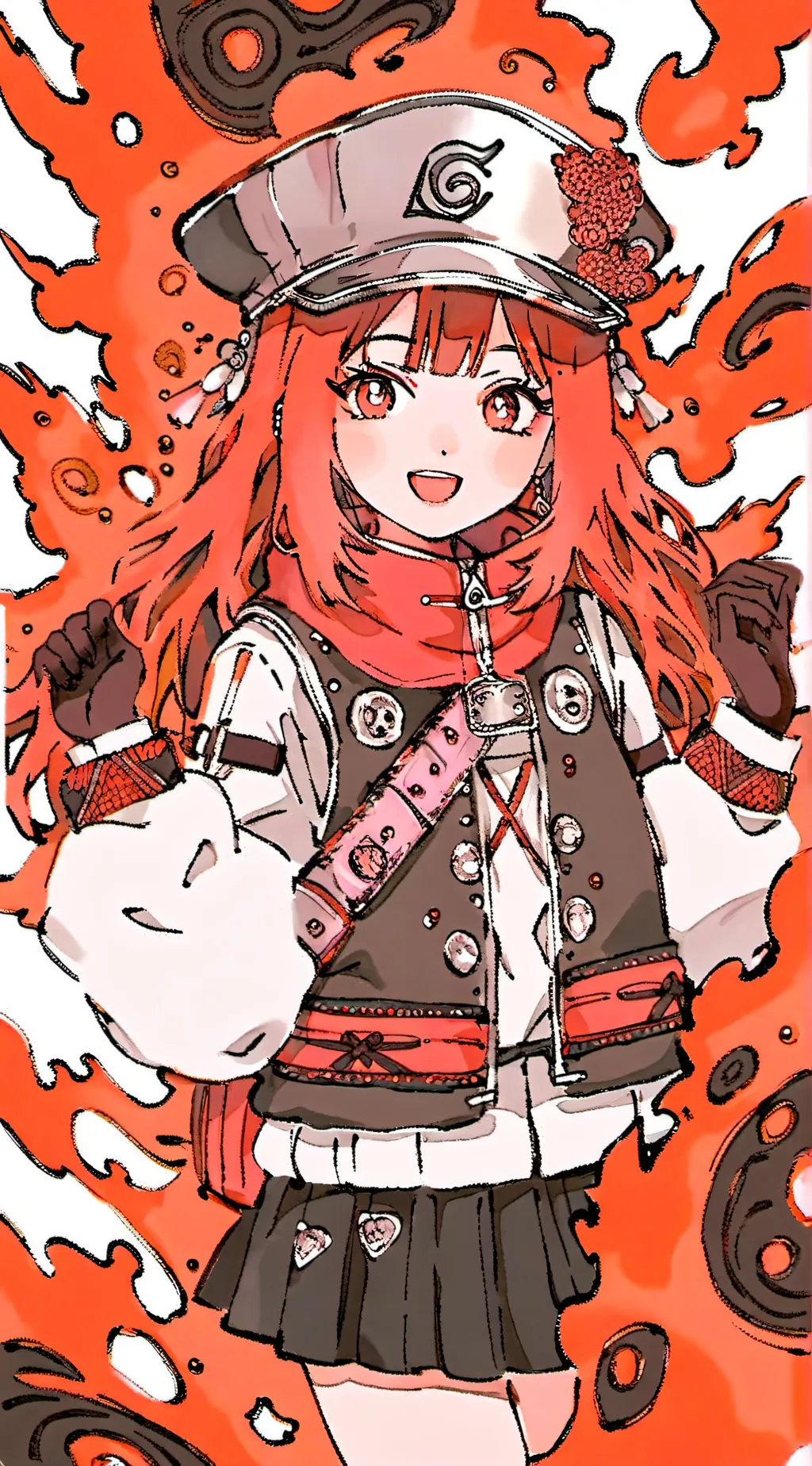 ai character: mha x Naruto background