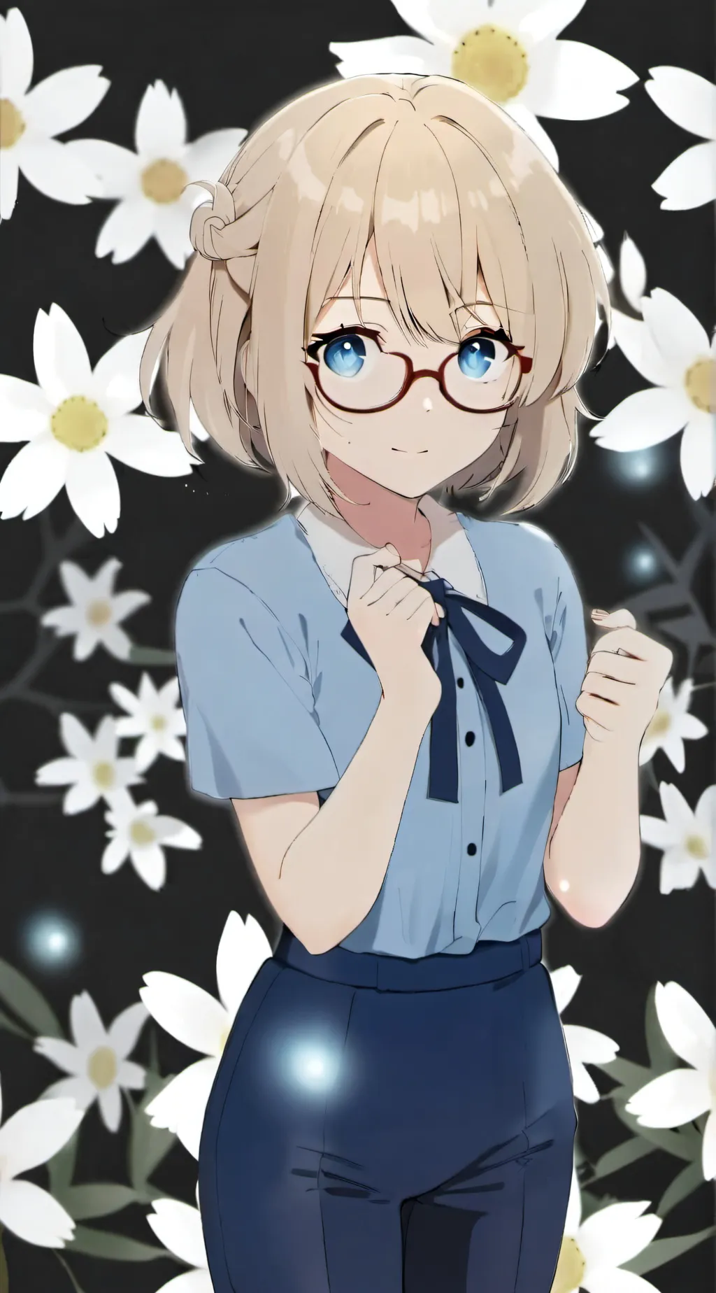 ai character: Ashley  background