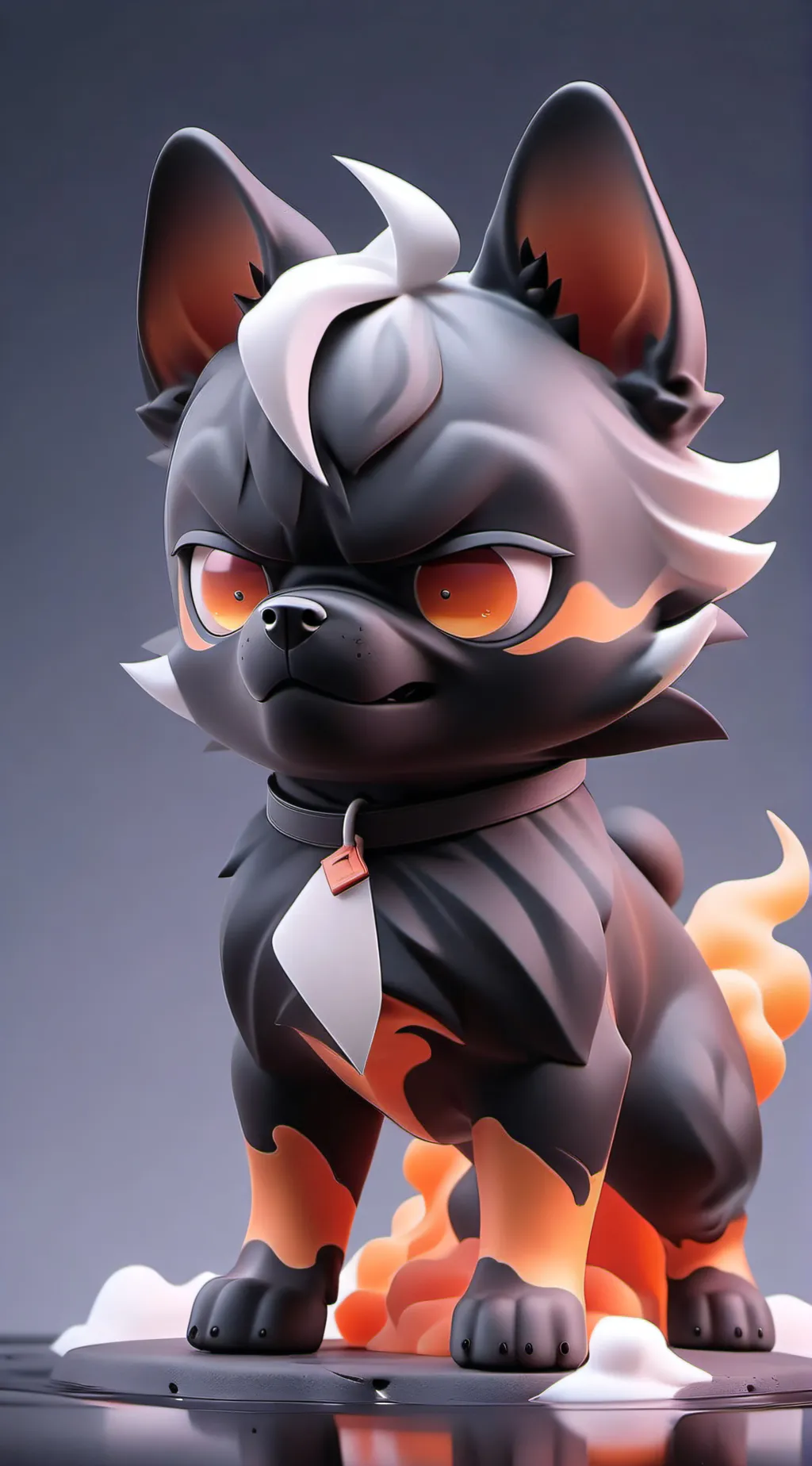ai character: Lava dog background
