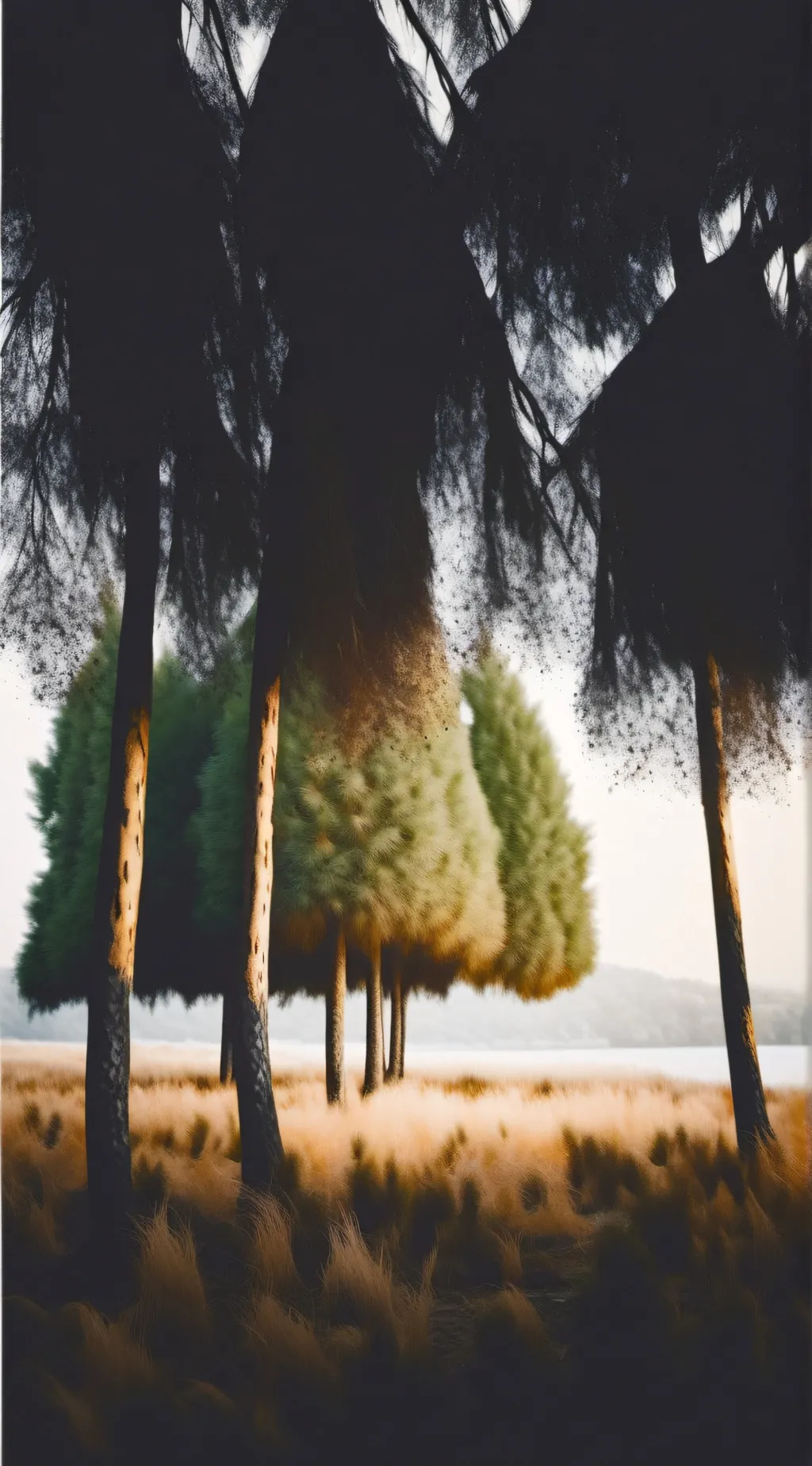 ai character: trees background