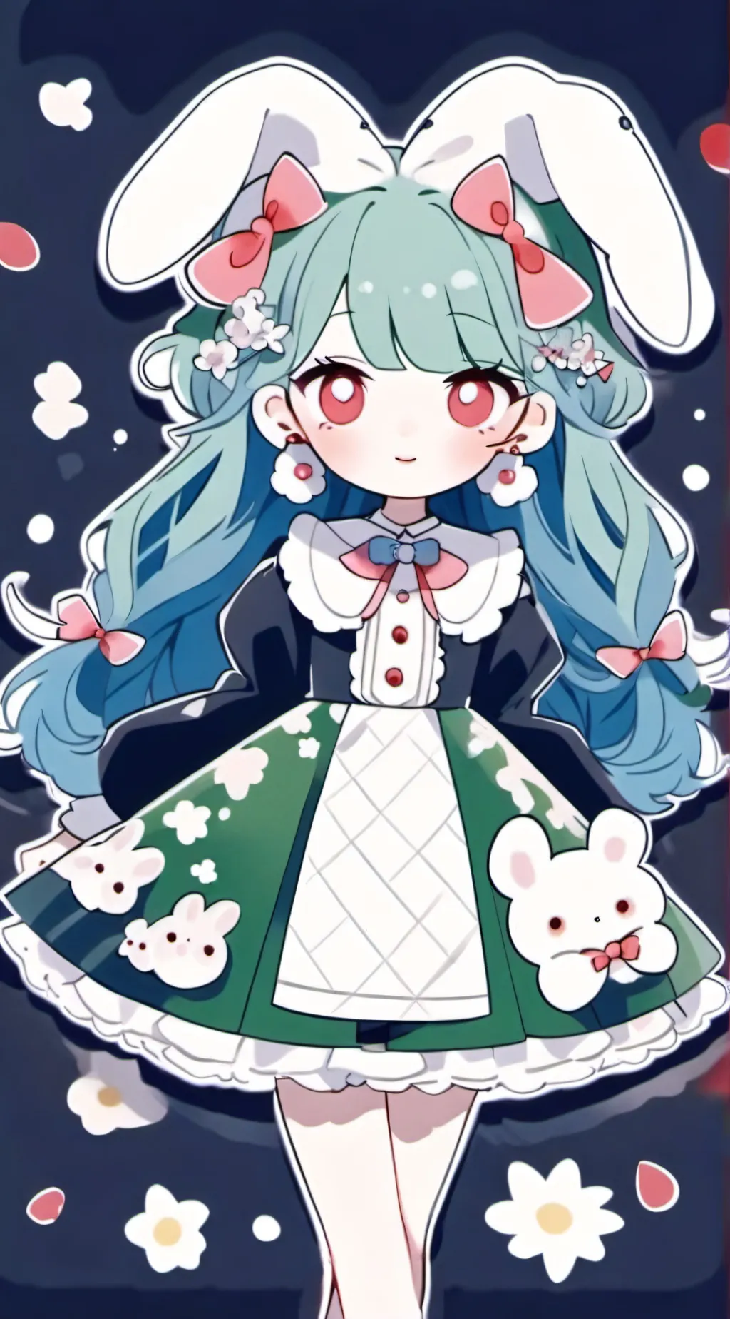 ai character: Sweet bunny background