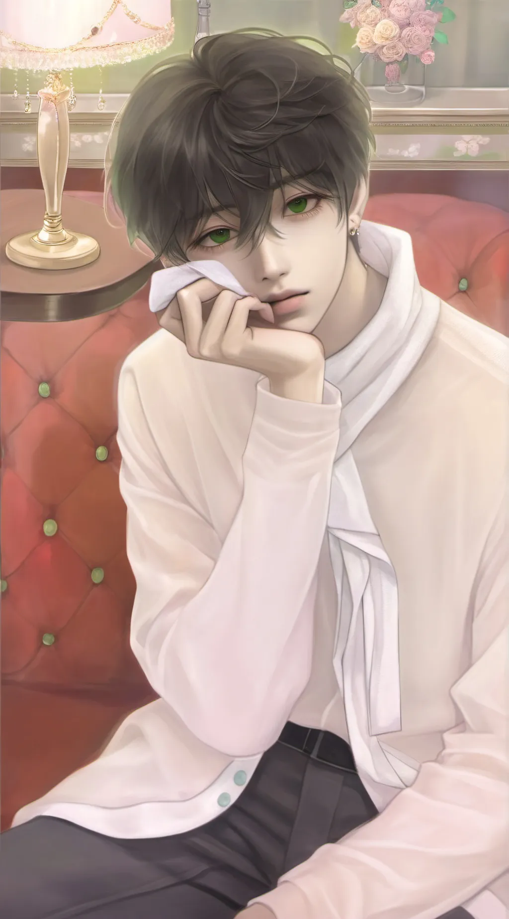 ai character: M-MIKE~🖤 background