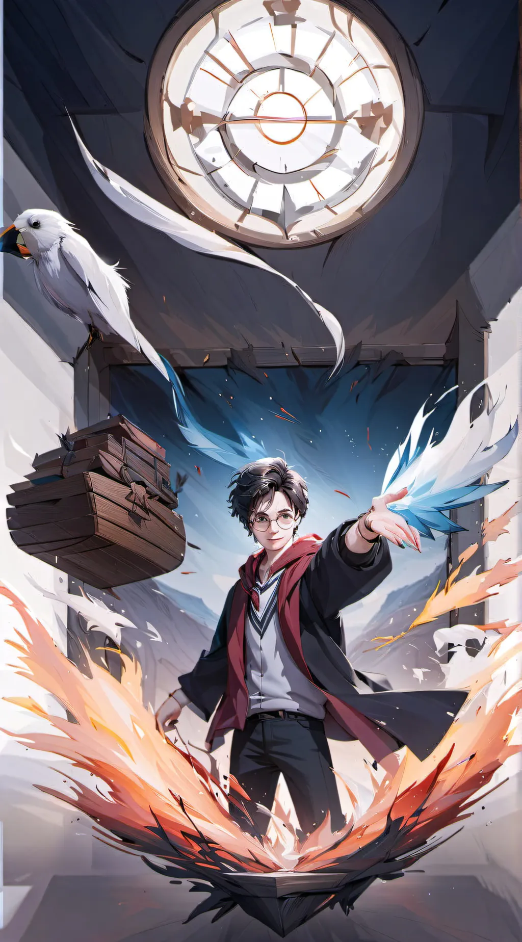 ai character: Harry Potterrr background