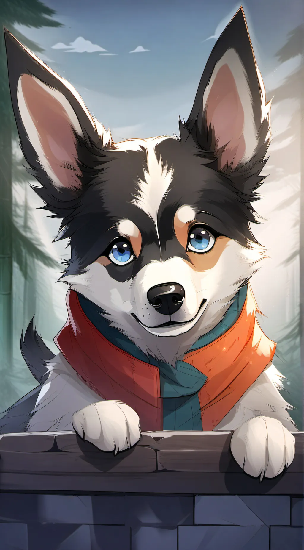 ai character: puppy background