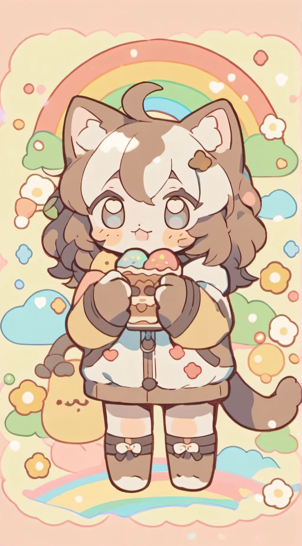 ai character: Choco cat background