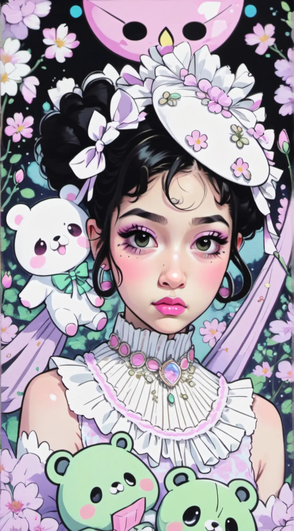 ai character: Barbie  background