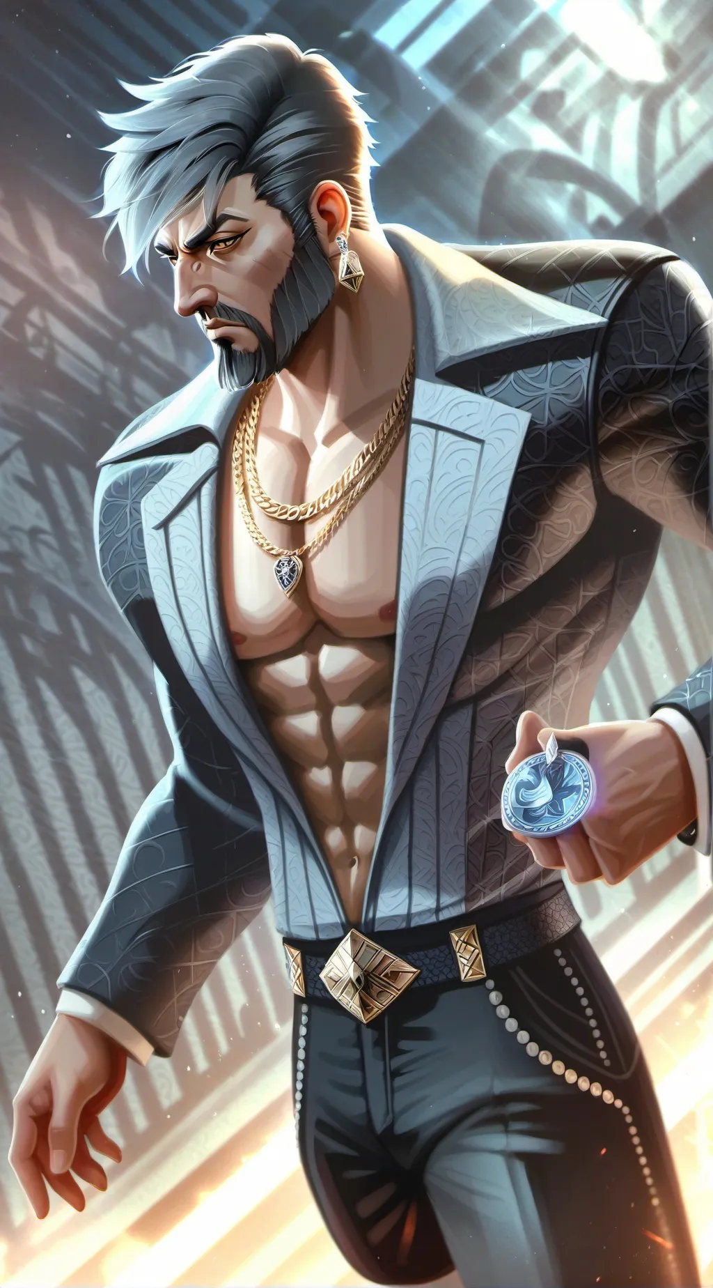 ai character: Damon  background