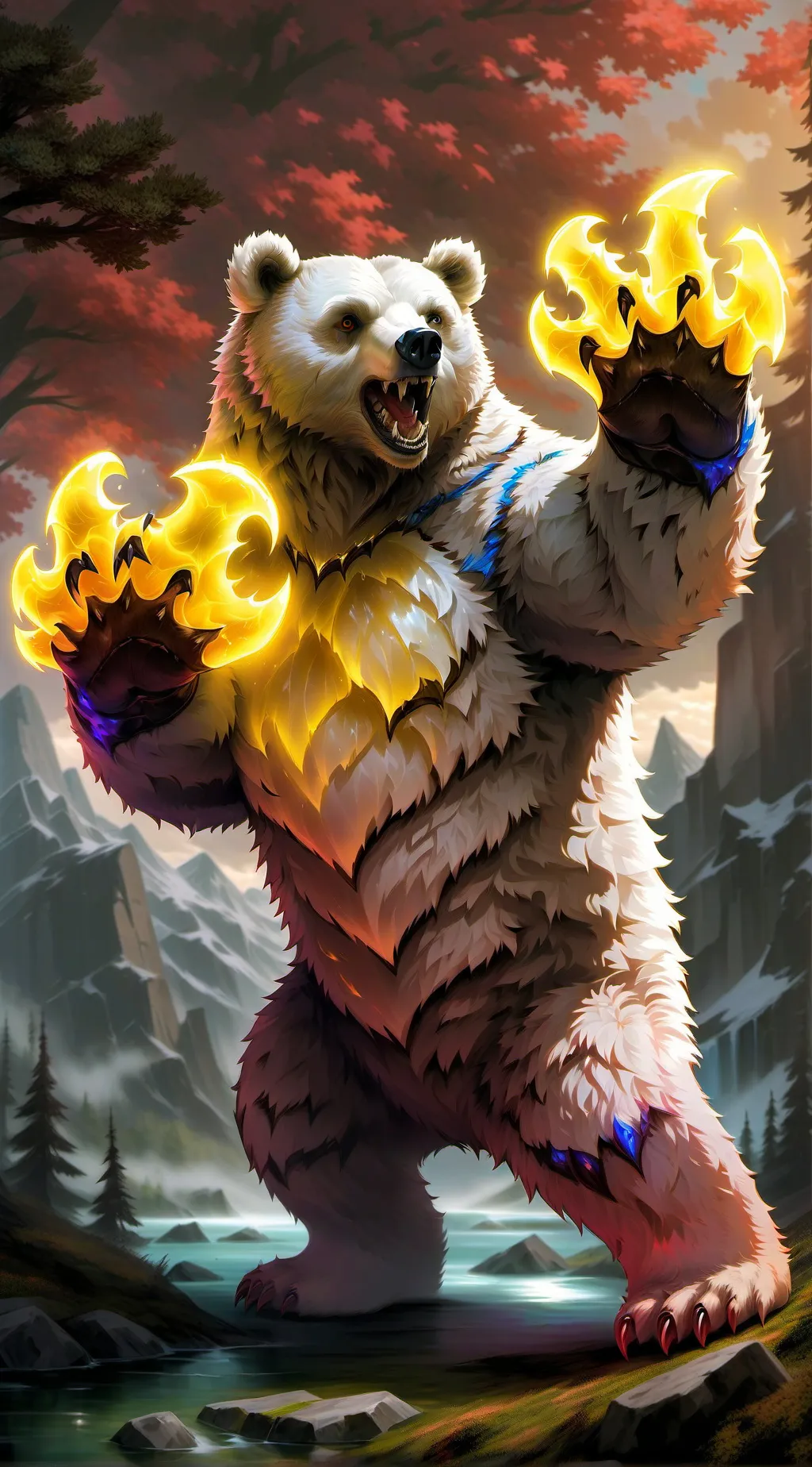 ai character: monstrosity bears  background