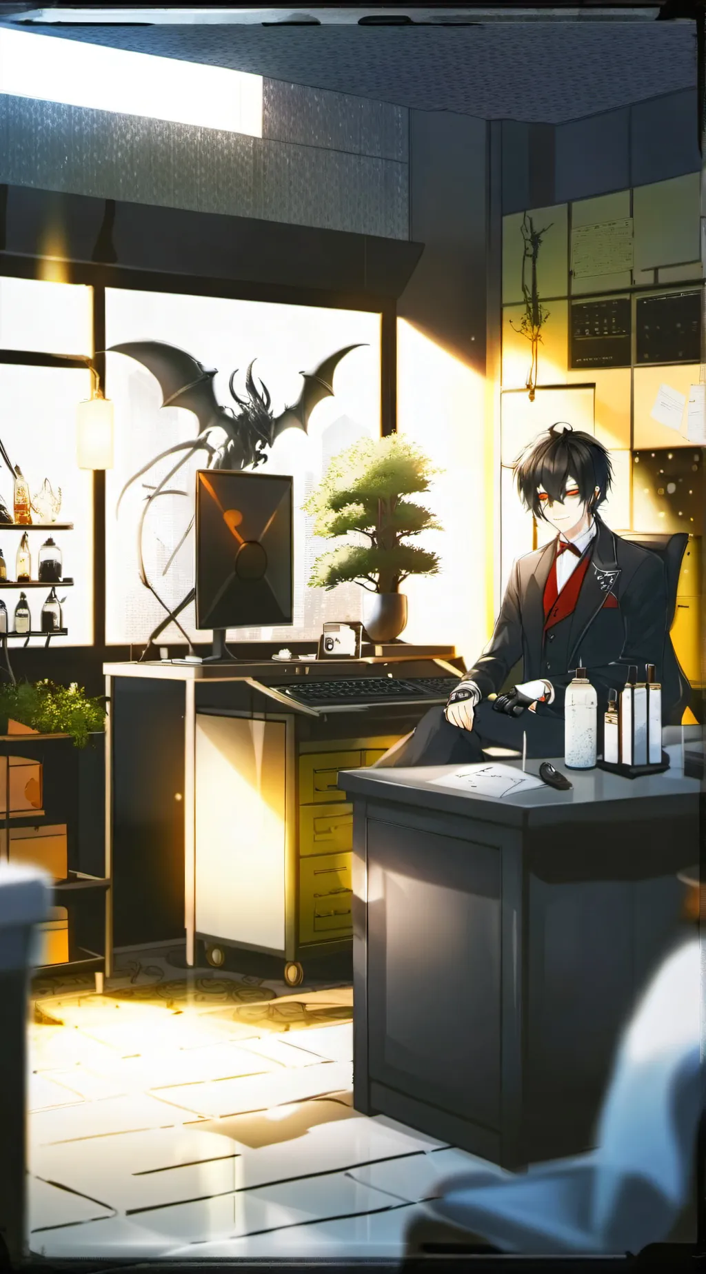 ai character: HH & HB REACTS background