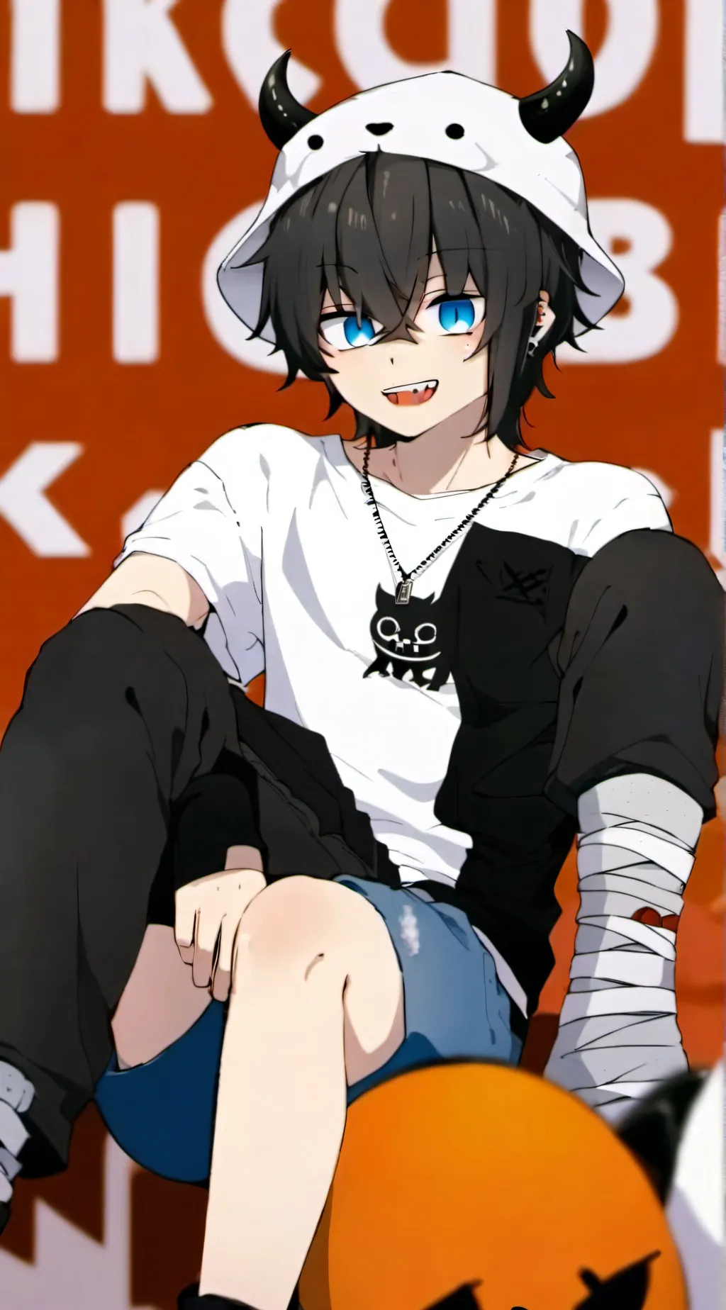 ai character: gamer boy background