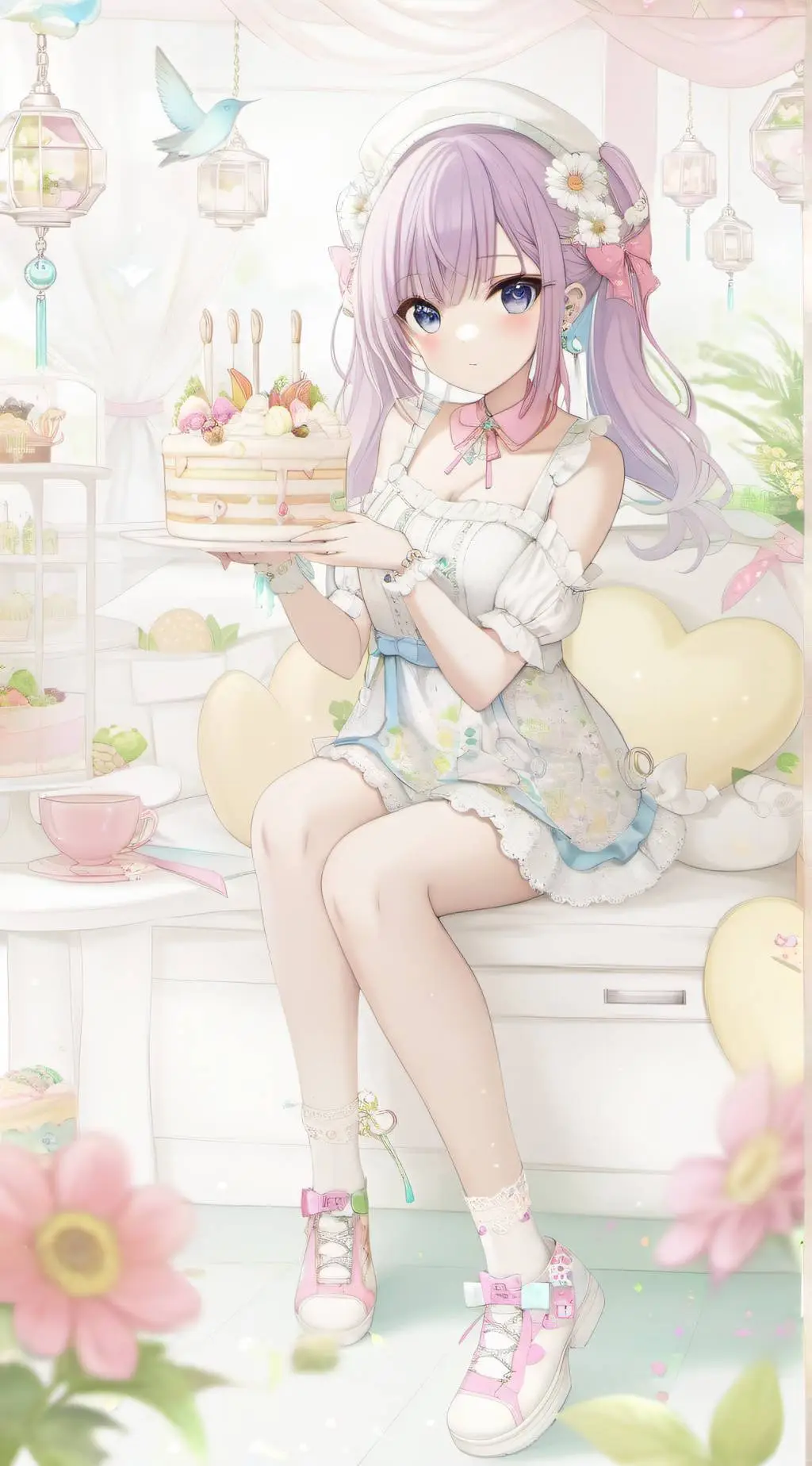ai character: Magenta's Café  background
