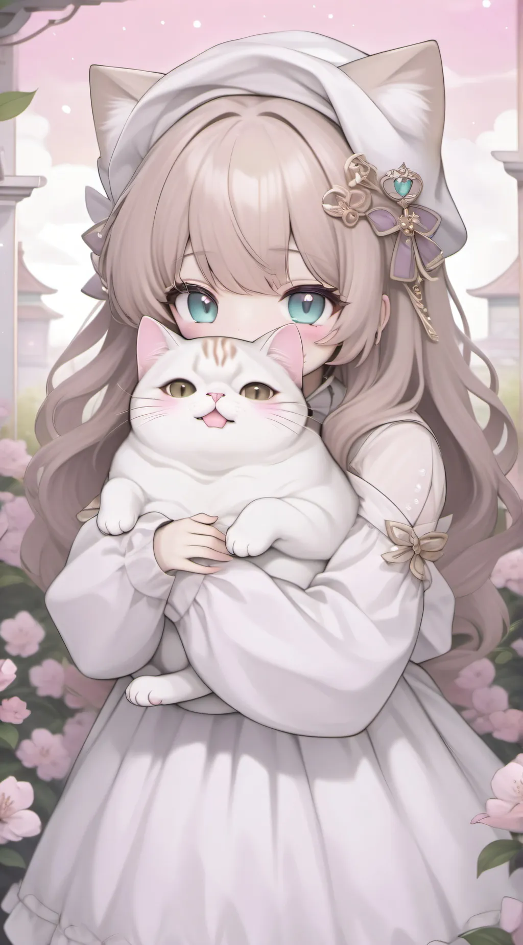 ai character: Nini fluffy background