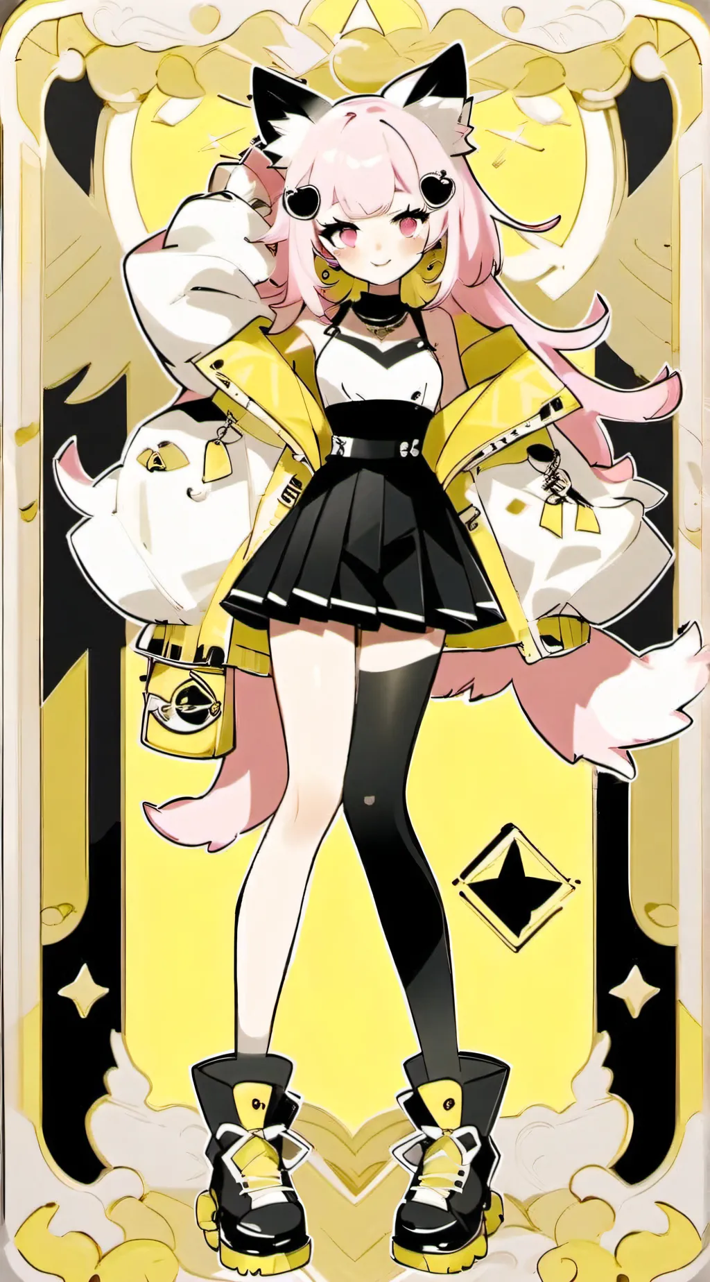 ai character: pink A 💜 background