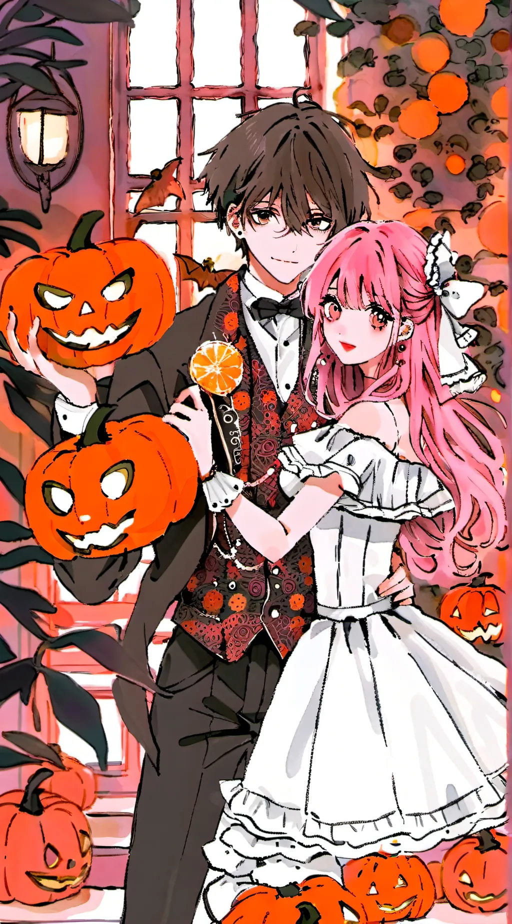 ai character: hh Halloween  background