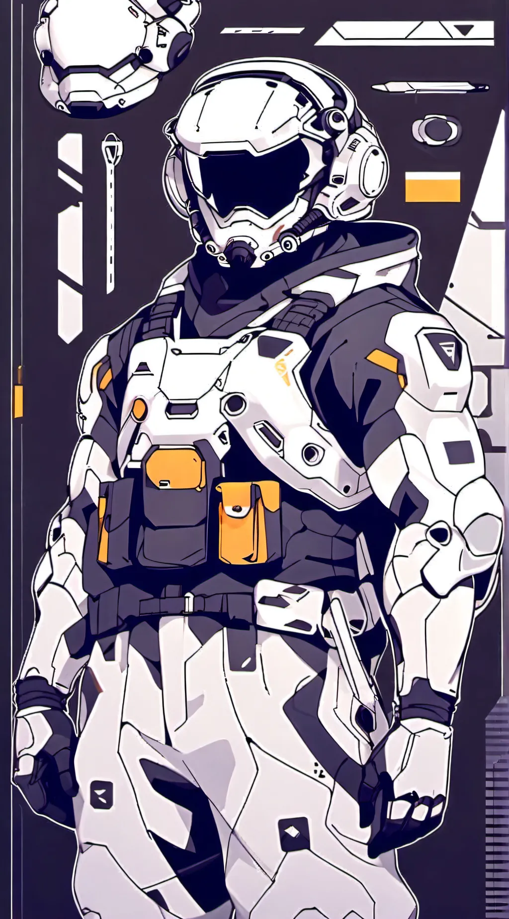 ai character: futuristic war rp background