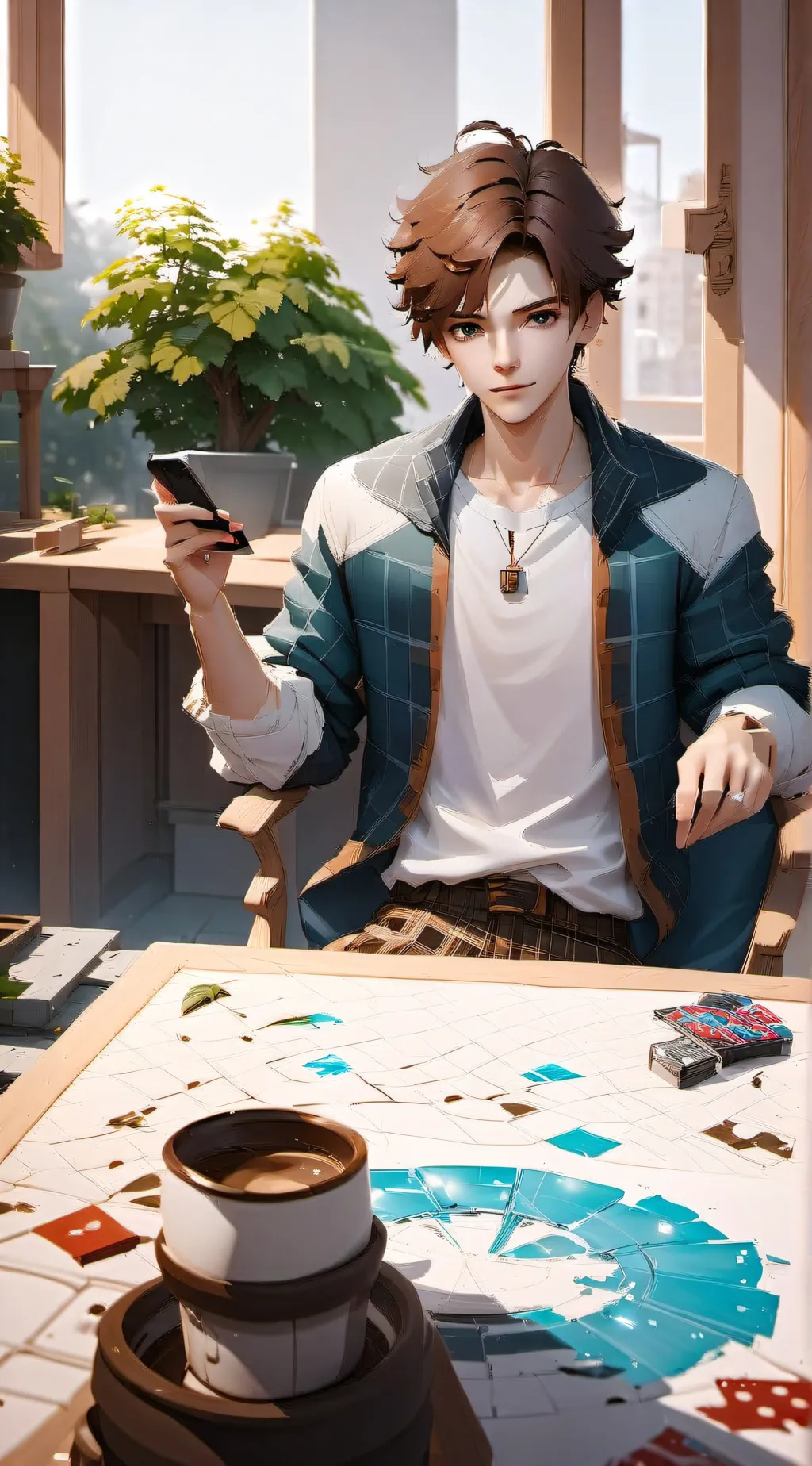 ai character: 🍁  ☆ ~ Leo ~ ☆ 🍁 background