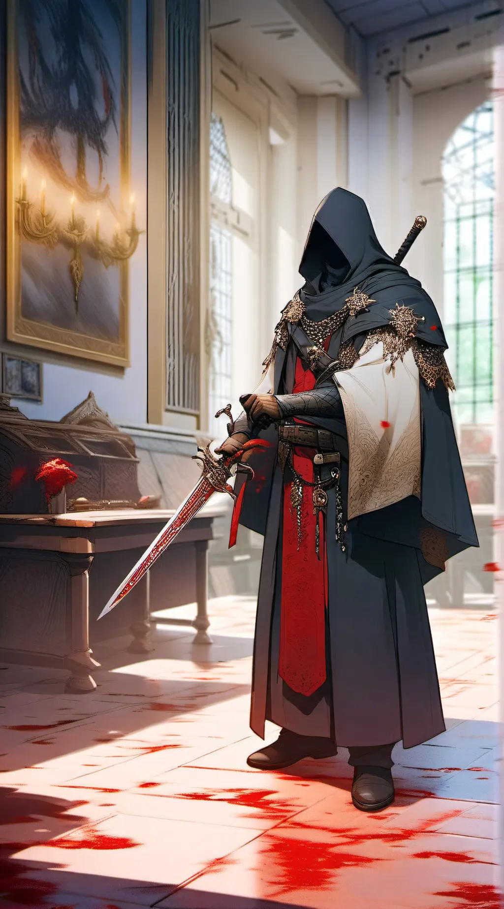 ai character: bloody Sharp background