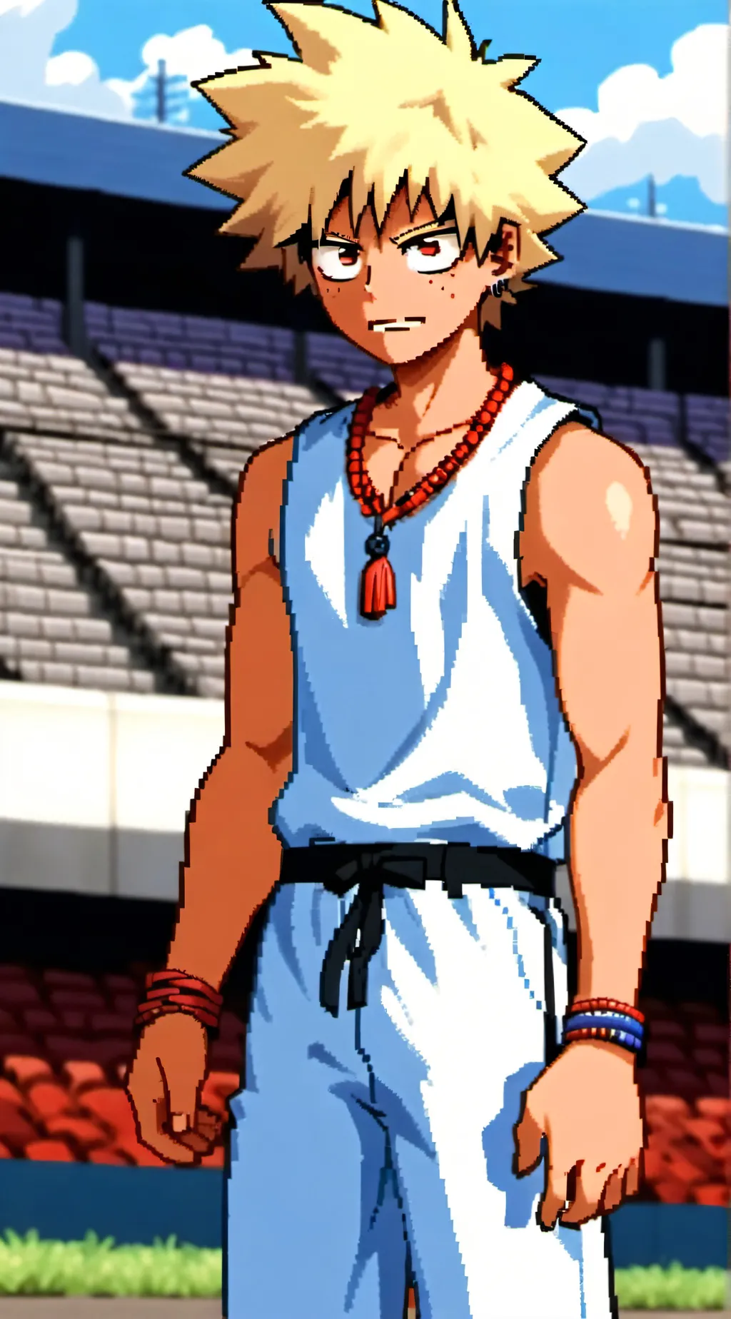 ai character: Katsuki Bakugo background