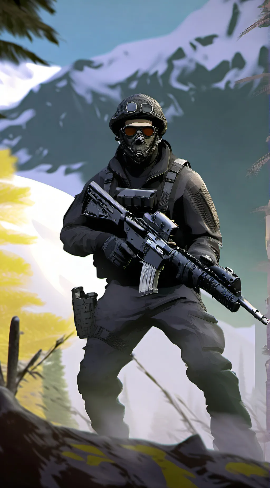 ai character: ghost  background