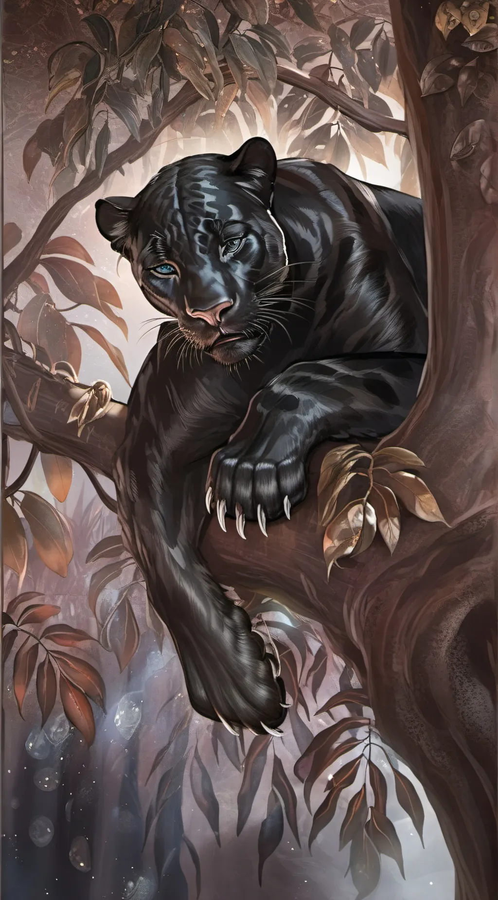 ai character: Black panther  background