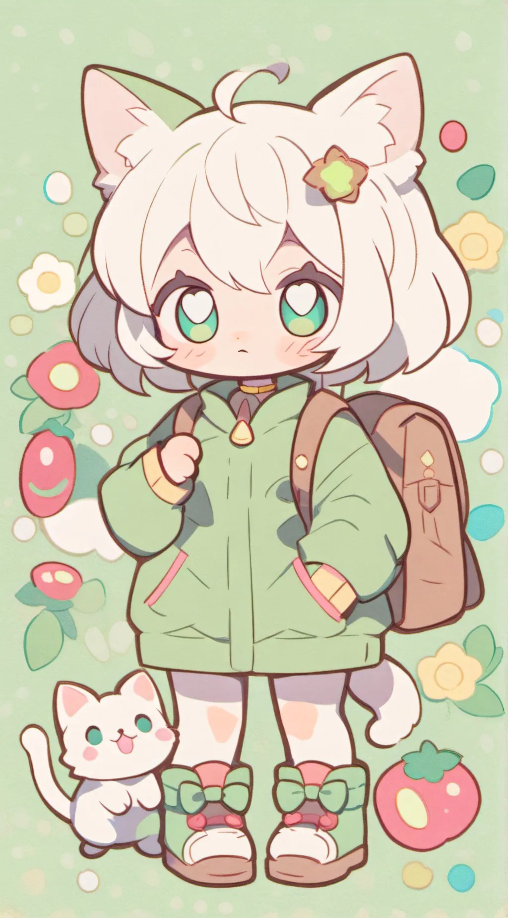 ai character: A cat background