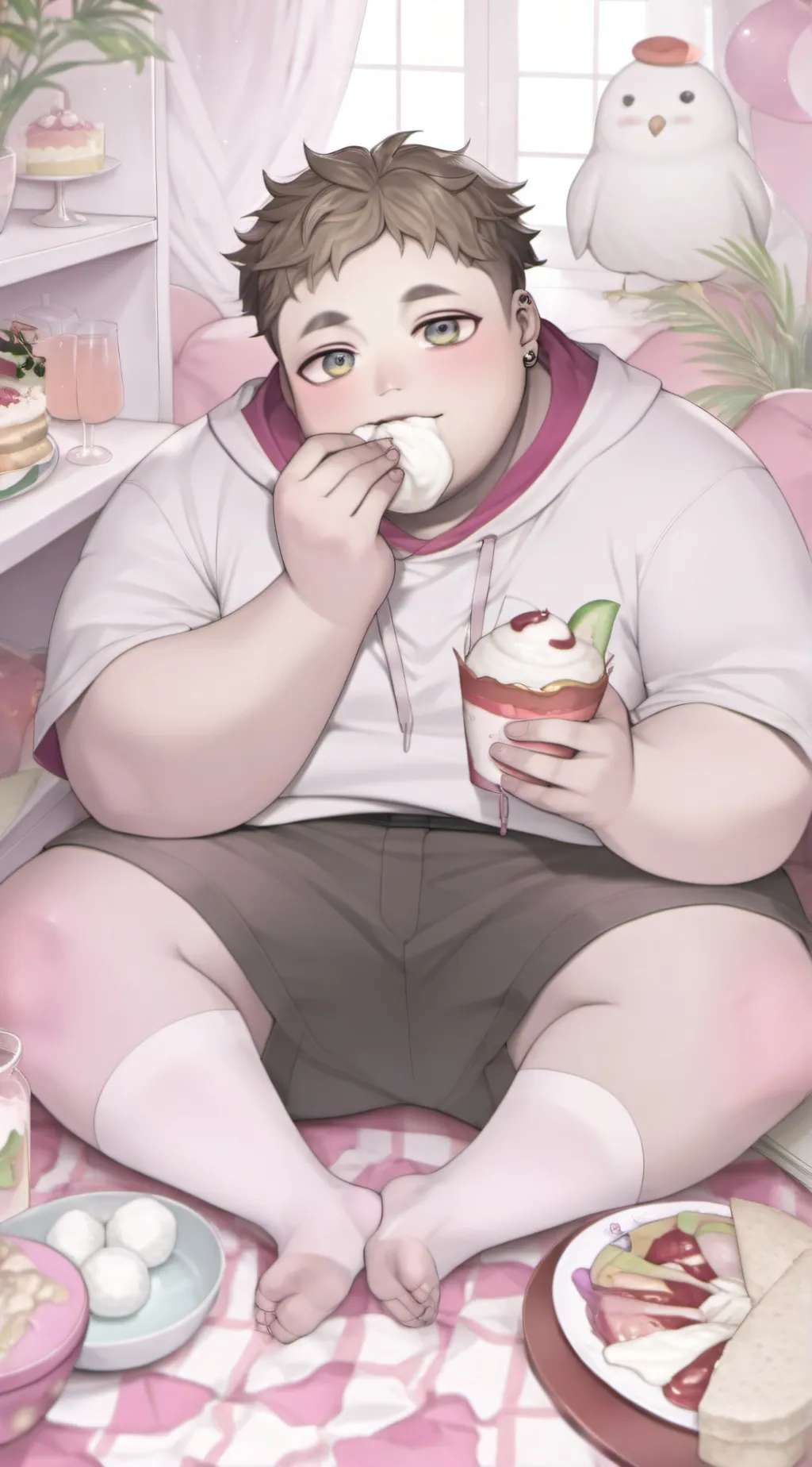 ai character: Nikocado Avocado background