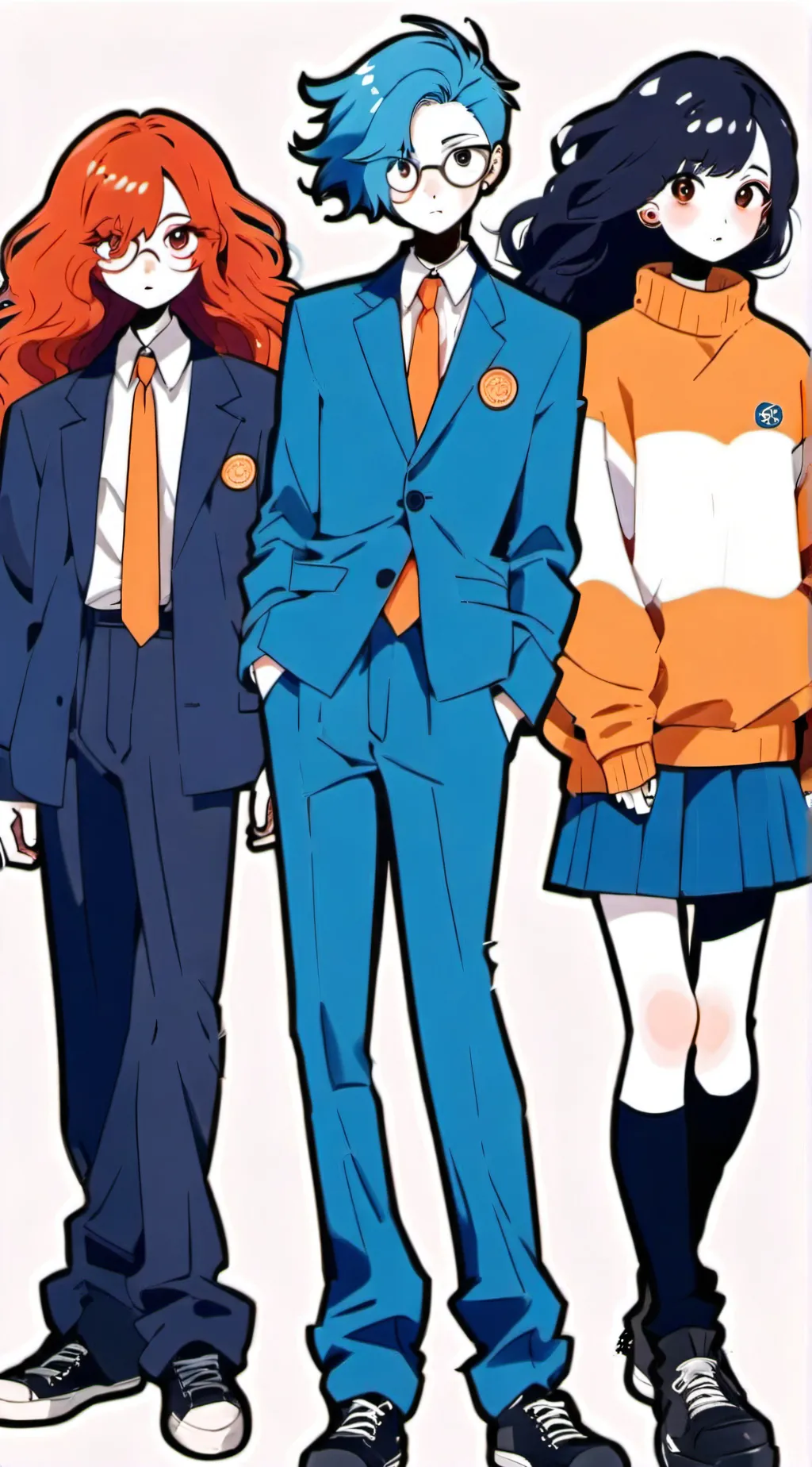 ai character: Miku,Teto,🟠 girl background