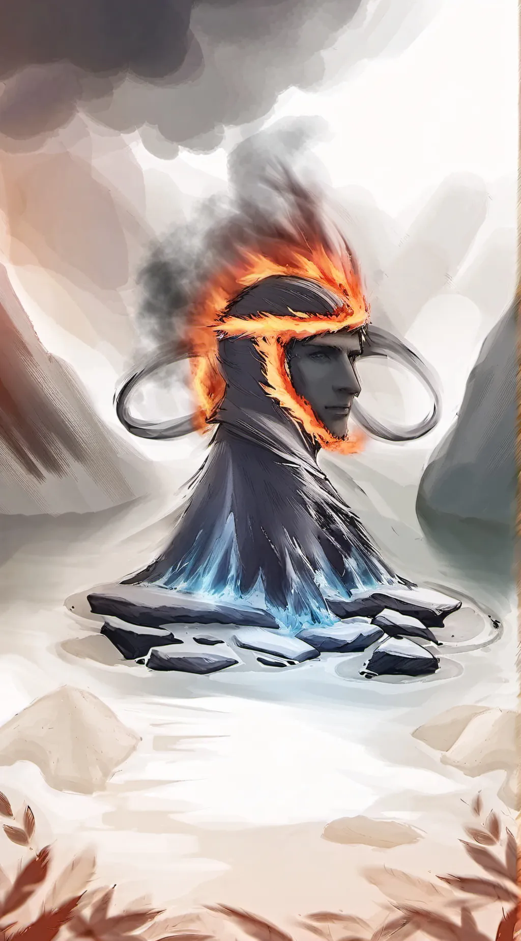 ai character: flamo Mount background