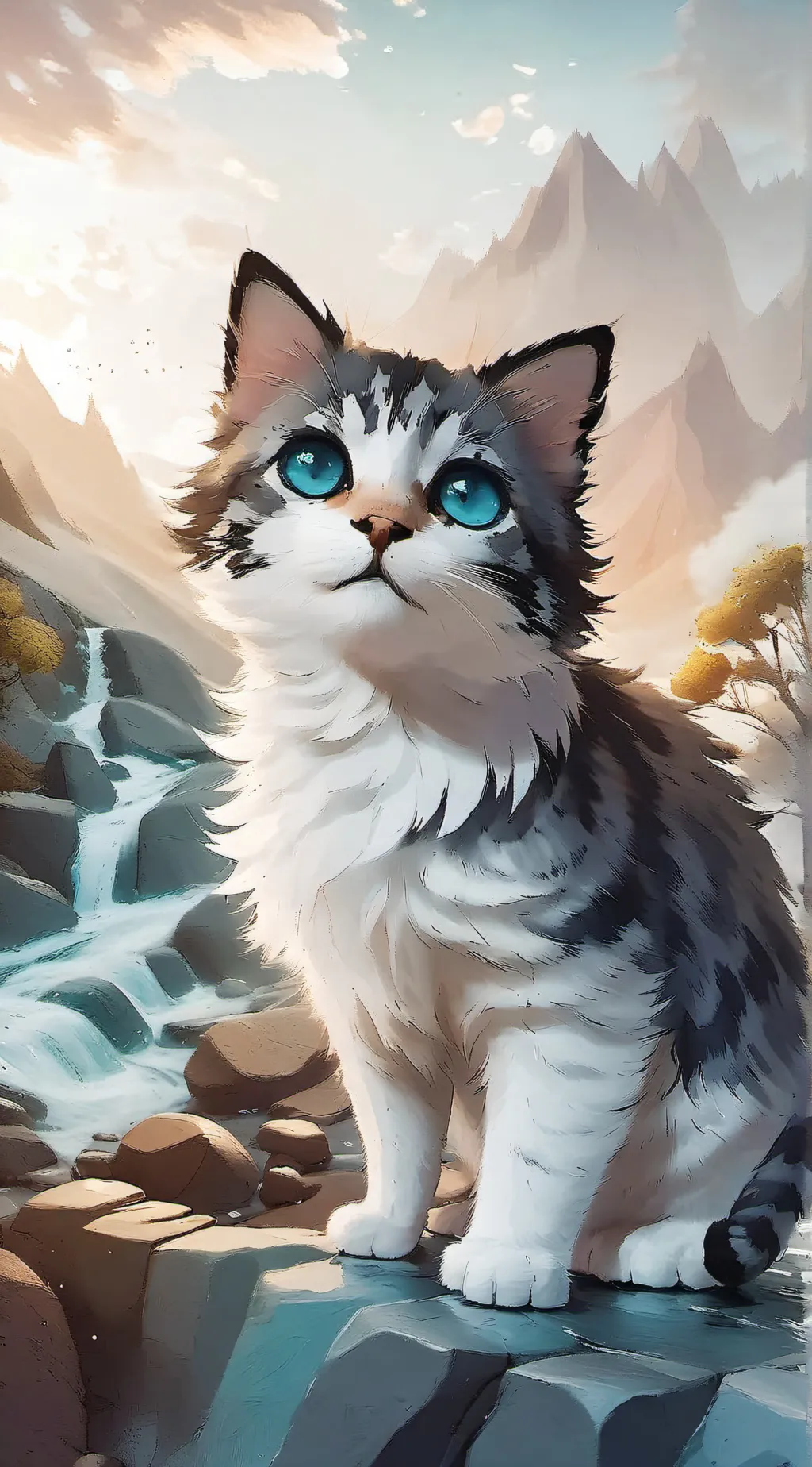 ai character: Cat. background