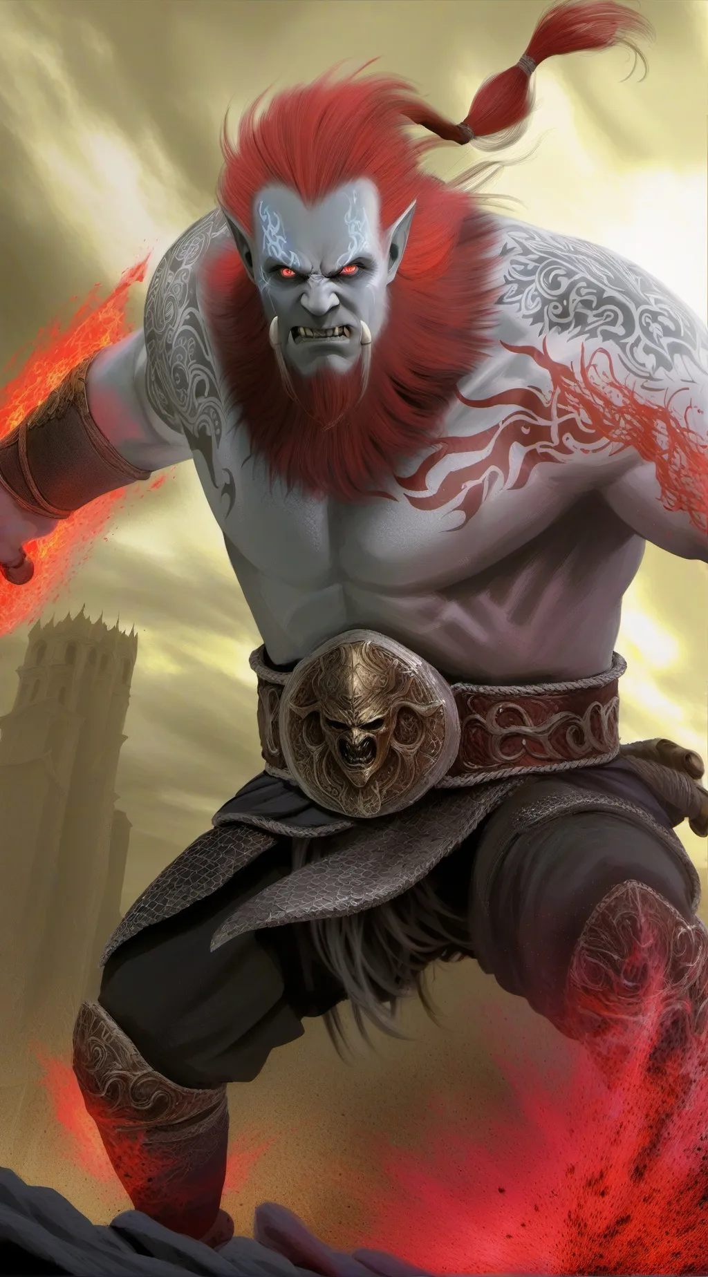 ai character: Monster  background